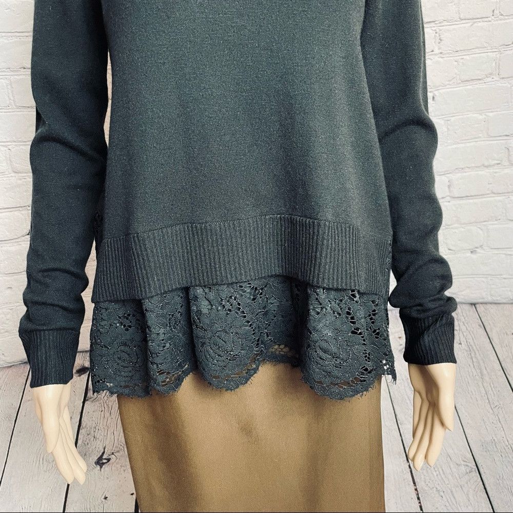 Kate Spade New Broome Street Kate Spade Pearl Turtleneck Lace Sweater Size XS / US 0-2 / IT 36-38 - 9 Thumbnail