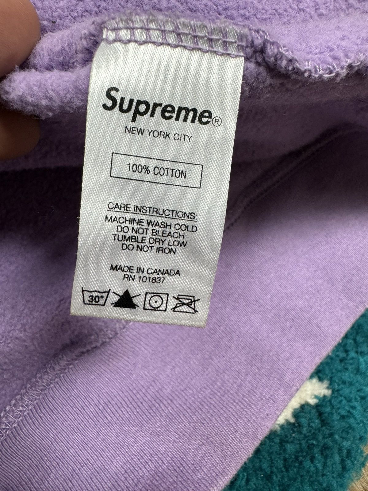 Supreme Supreme Tonal Webbing Hooded Sweatshirt Lavender Size US M / EU 48-50 / 2 - 10 Thumbnail
