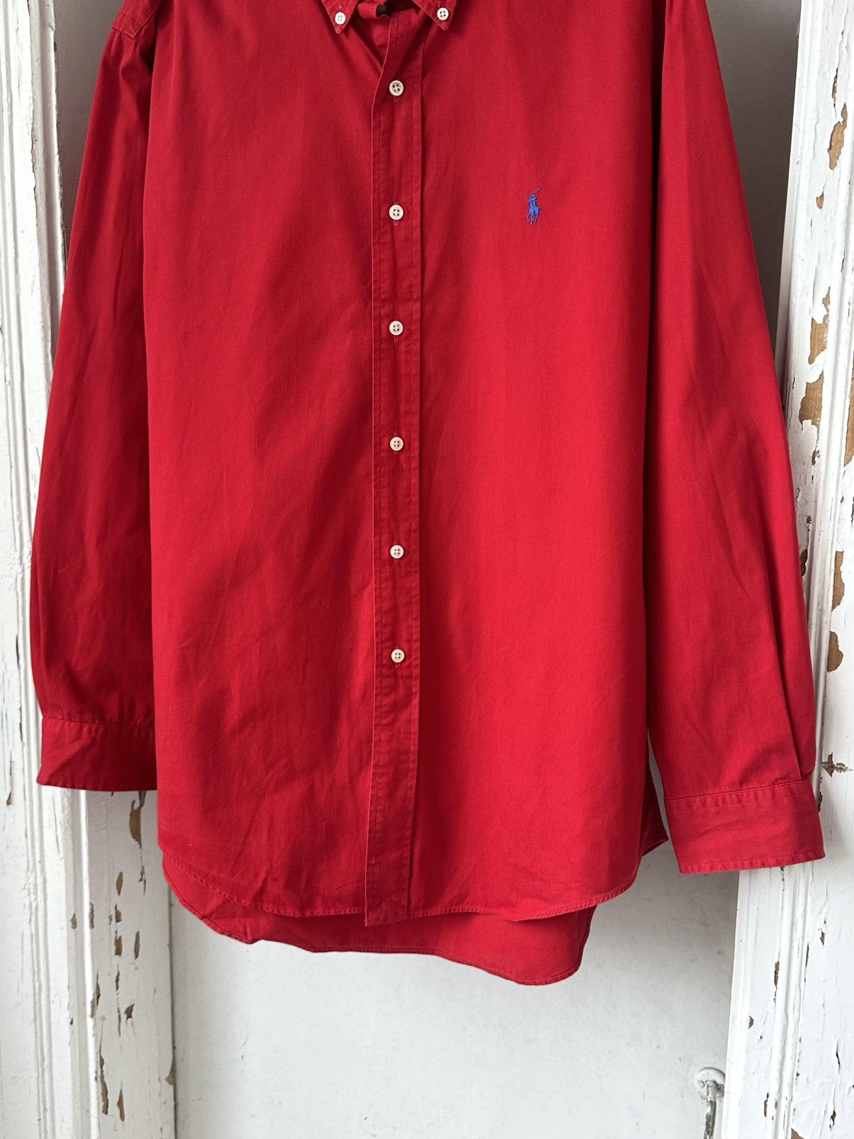 Polo Ralph Lauren × Vintage Vintage Ralph Lauren Polo Red Shirt Size US L / EU 52-54 / 3 - 4 Thumbnail
