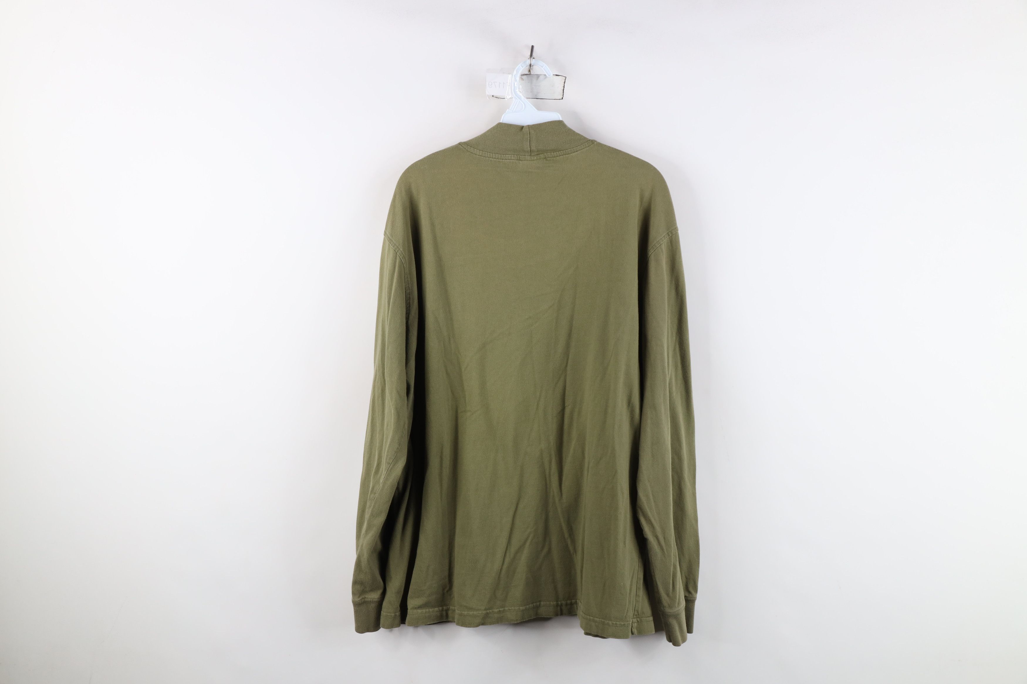 Cabelas Vintage 90s Cabelas Mock Neck Long Sleeve T-Shirt Green Size US L / EU 52-54 / 3 - 11 Thumbnail