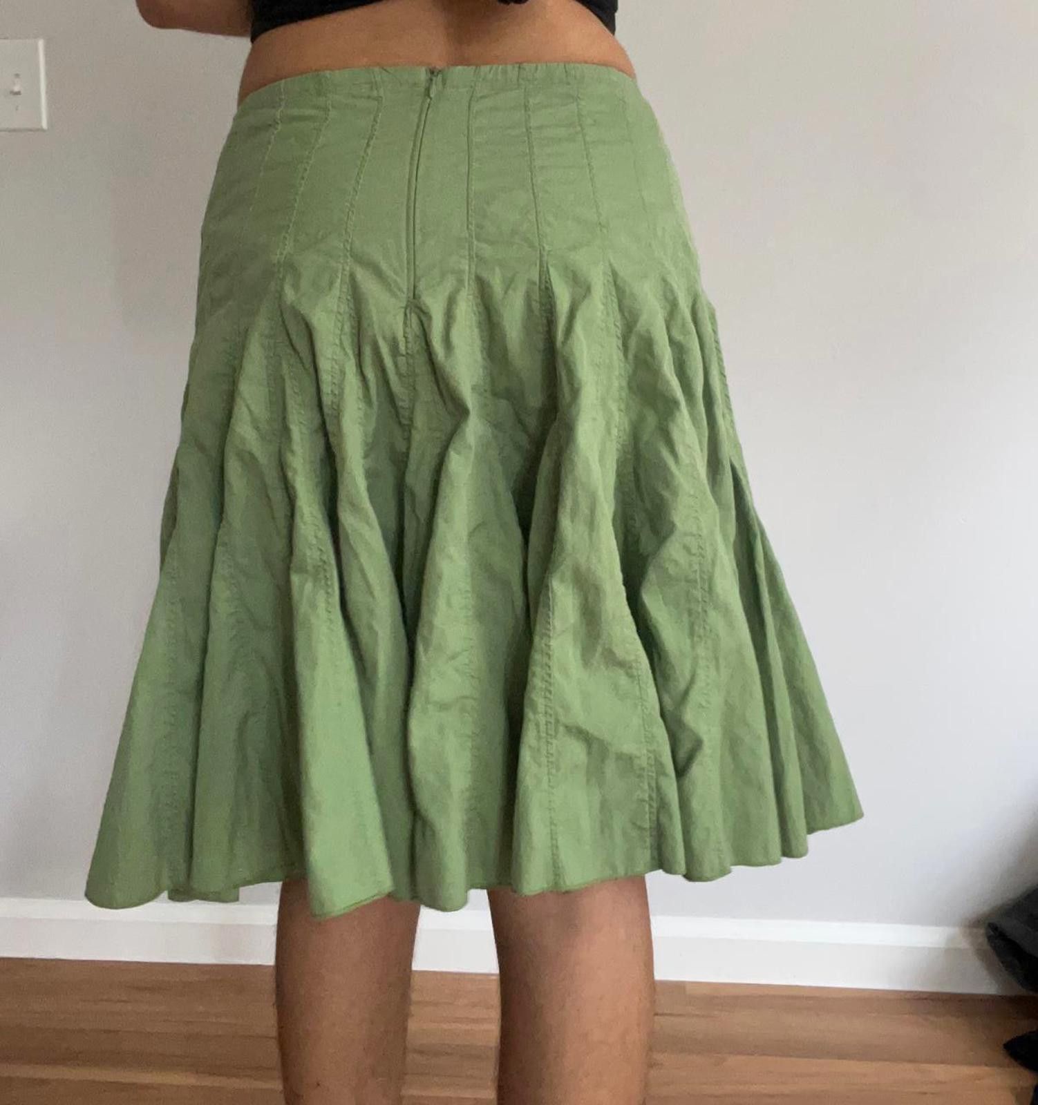 Other Women’s green cotton pleated skirt Size 27" / US 4 / IT 40 - 6 Thumbnail