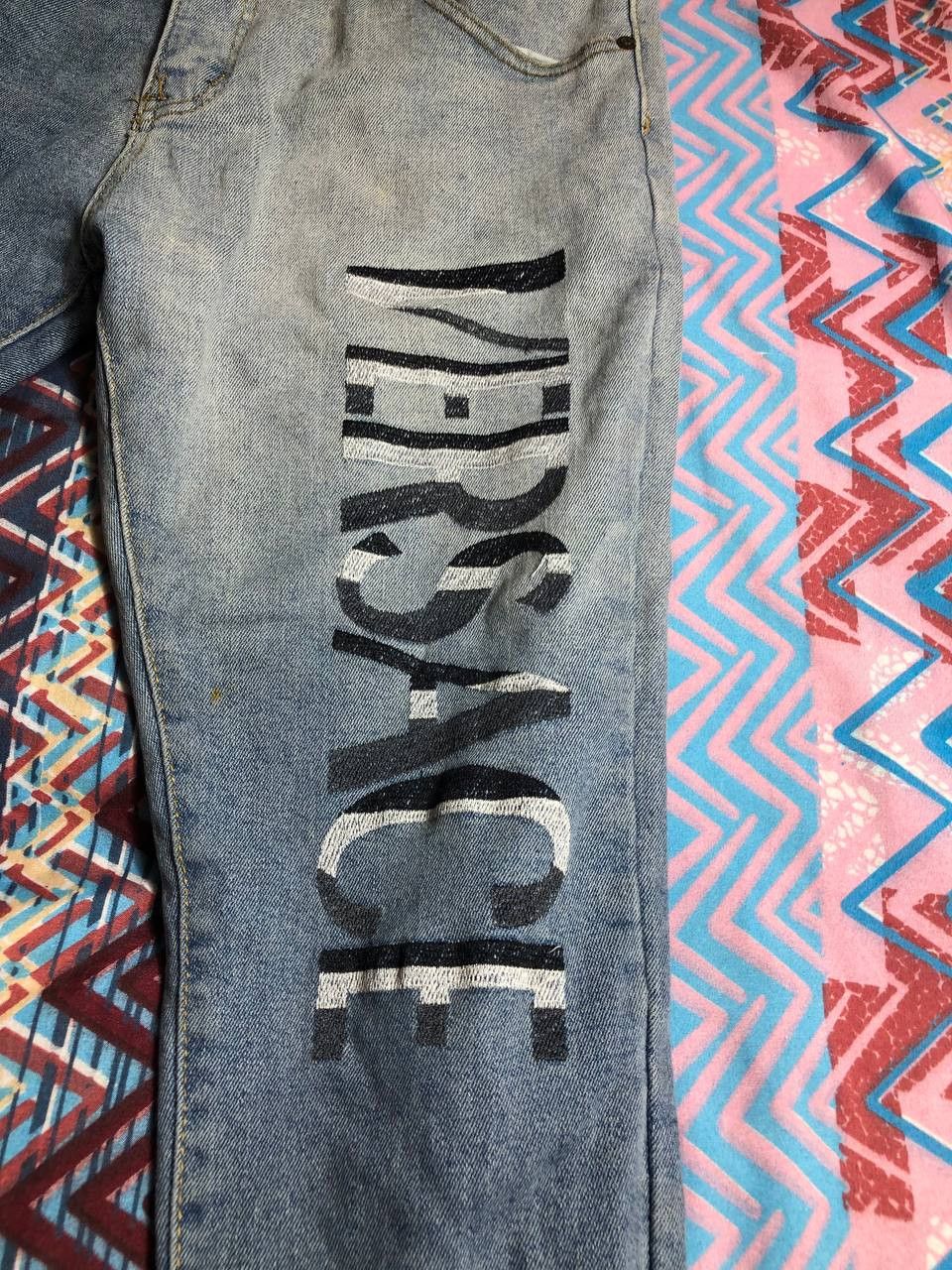 Vintage Crazy Crash Dirty Baggy Faded Jean Japan Avant Garde Style Size US 30 / EU 46 - 10 Thumbnail