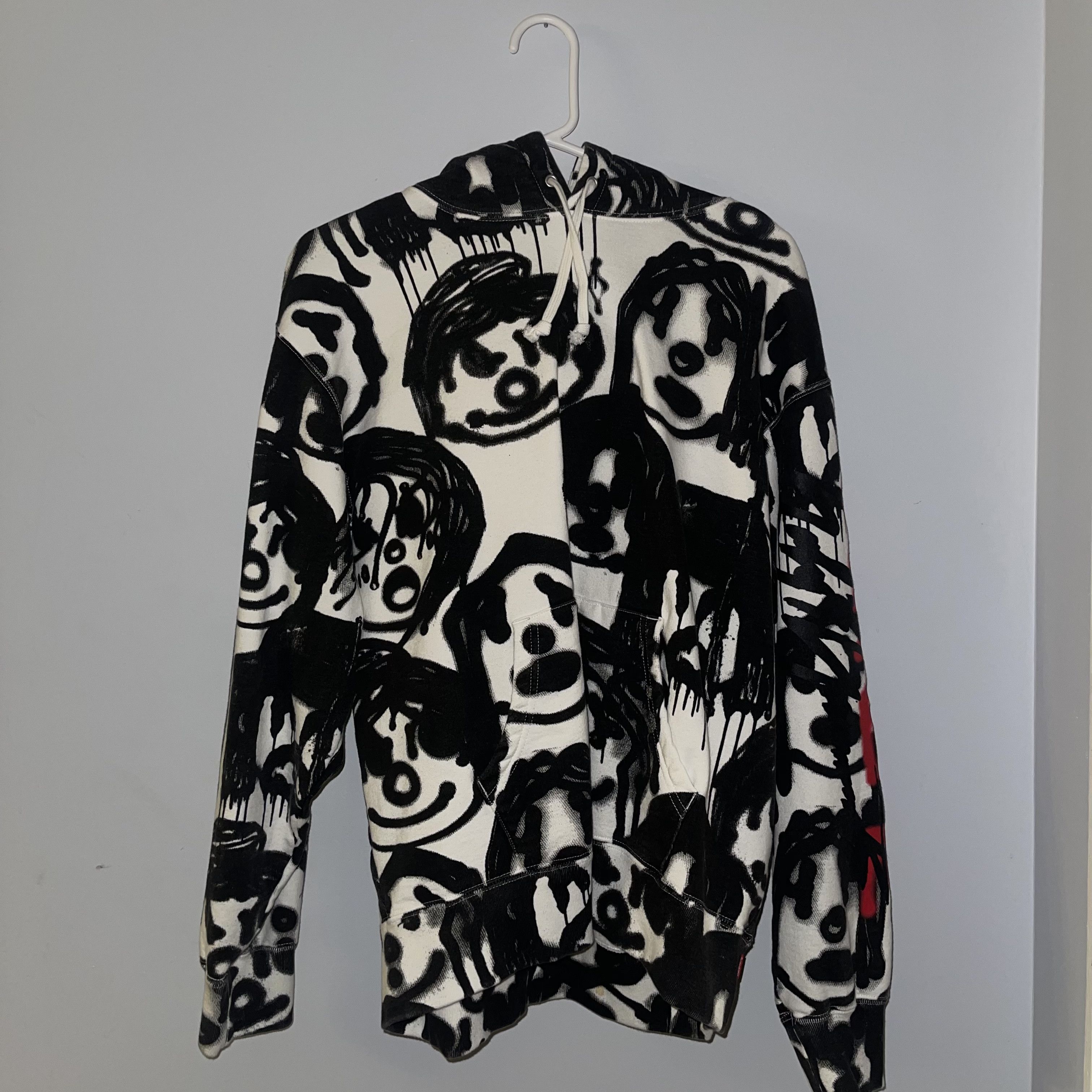 image of Supreme Yohji Yamamoto Hooded Sweatshirt in All White, Men's (Size Medium)