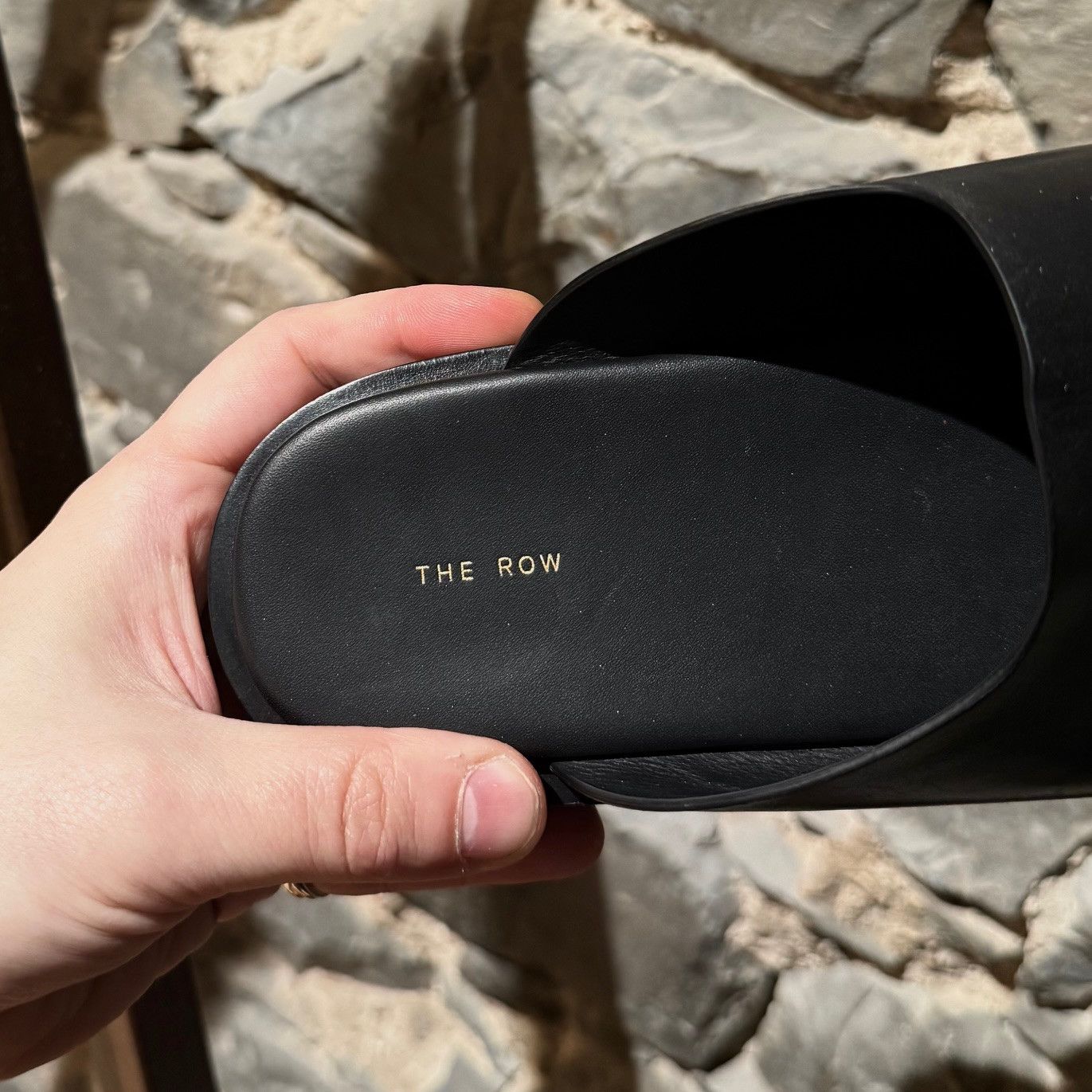 The Row The Row Black Leather Sabot Slip-on Mules Size US 8 / IT 38 - 10 Thumbnail