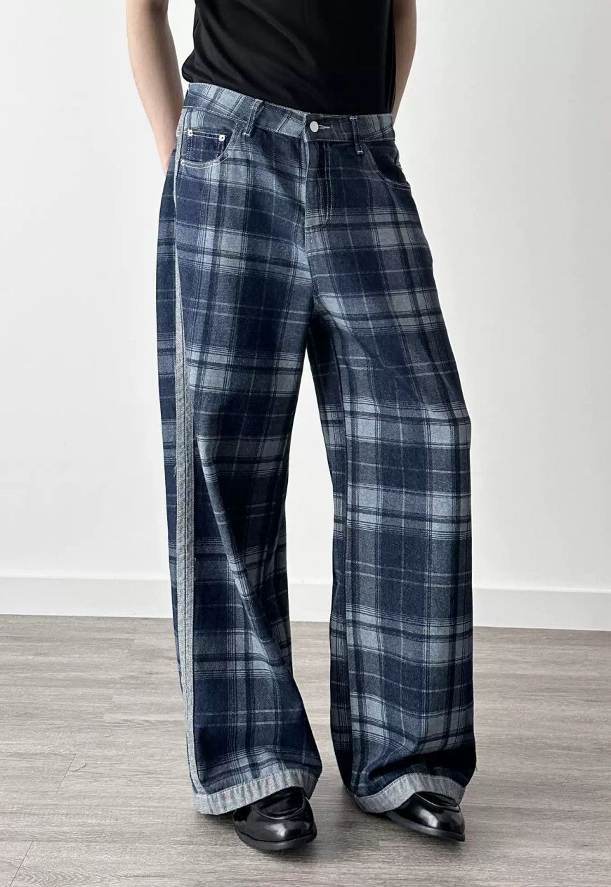 Other Men’s Plaid Patchwork Denim Pants Size US 30 / EU 46 - 6 Thumbnail