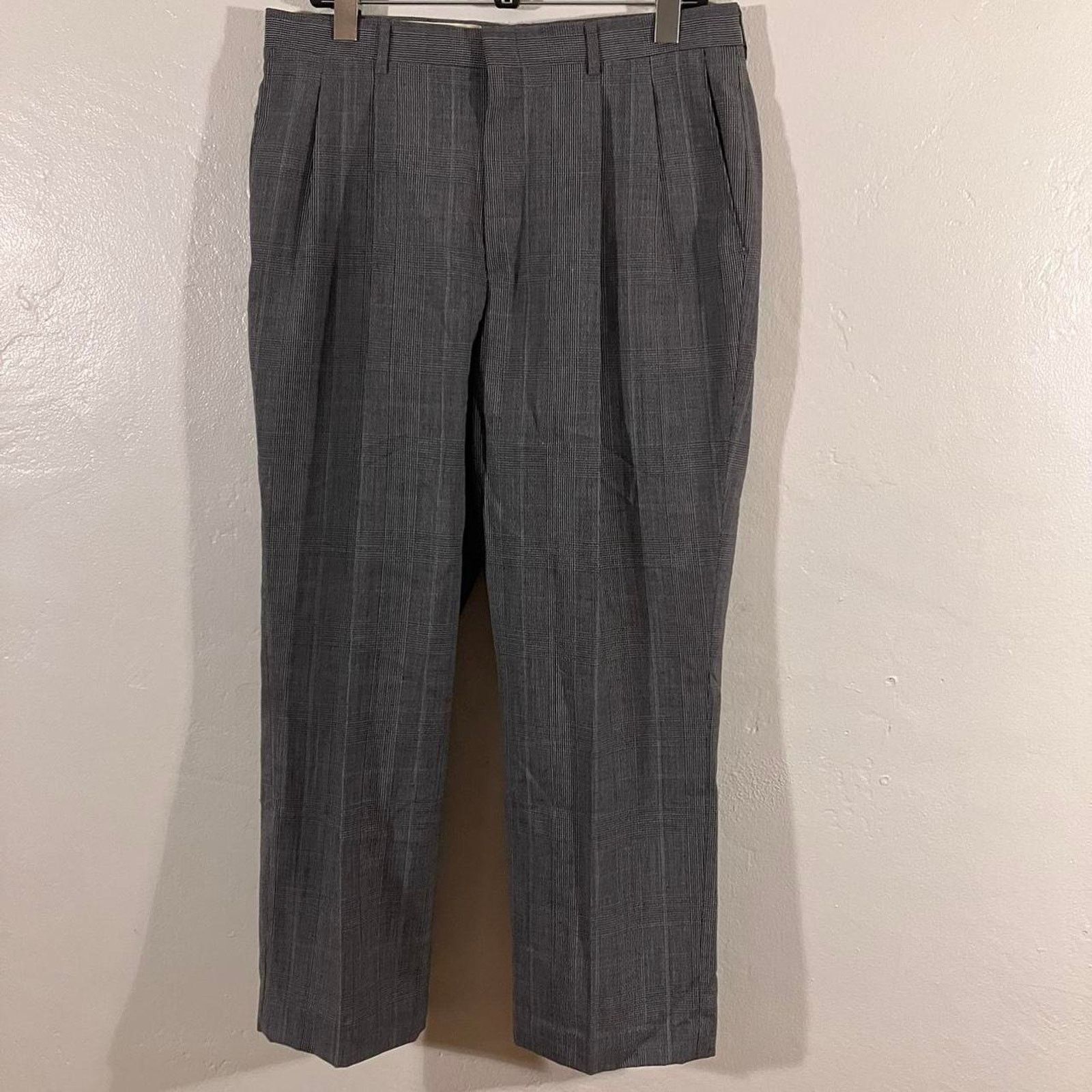 Haggar × Vintage Haggar Imperial Dress Pants Wool Blend Pleated Vintage Size US 34 / EU 50 - 1 Thumbnail