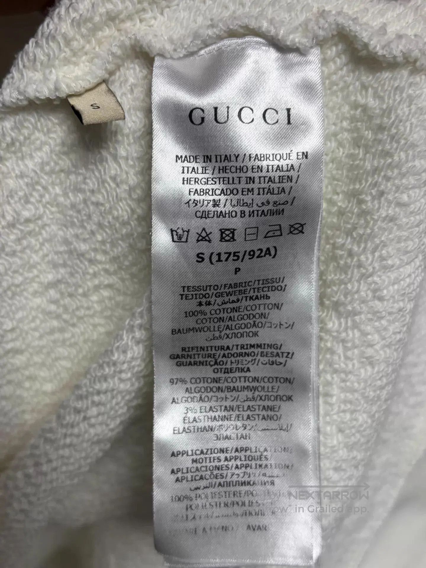 Gucci White Hoodie with Front Logo - Size S. Size US S / EU 44-46 / 1 - 4 Thumbnail