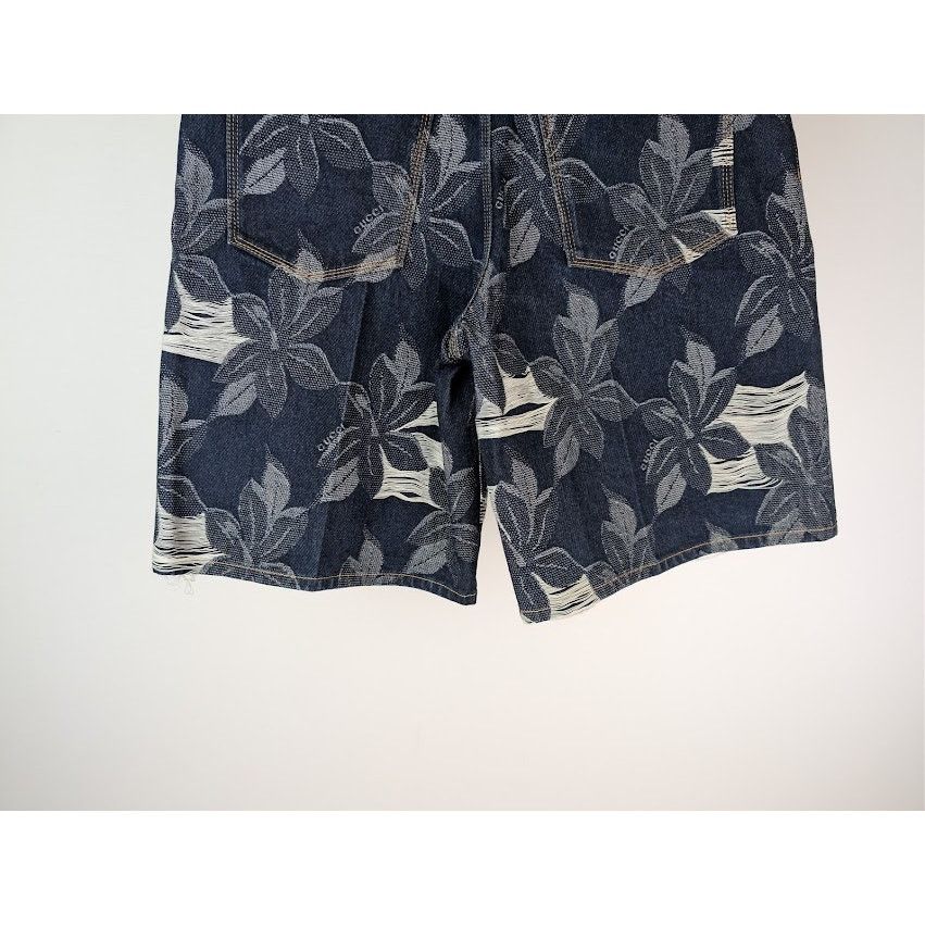 Gucci o1rshd1 Jacquard Certified Cotton Denim Bermuda Shorts Blue Size US 34 / EU 50 - 12 Thumbnail