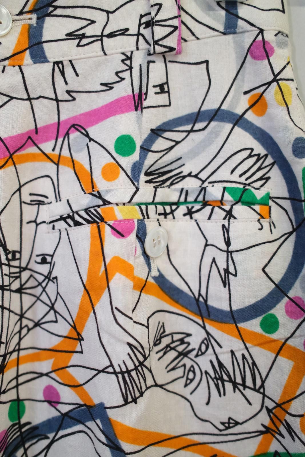 Jean Charles De Castelbajac 70's Jean Charles de Castelbajac Abstract Graphic Skirt Size 28" / US 6 / IT 42 - 4 Thumbnail