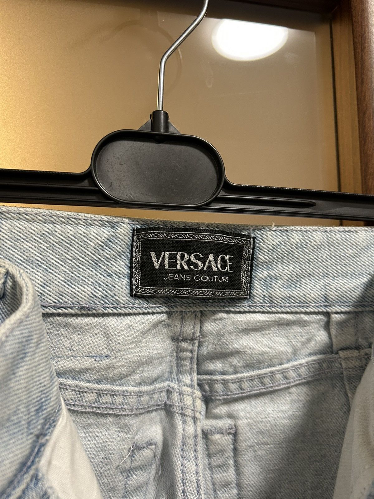 Versace Jeans Couture Vintage 90’s Versace Jeans Couture Medusa Washed Blue Jeans Size 32" / US 10 / IT 46 - 6 Thumbnail