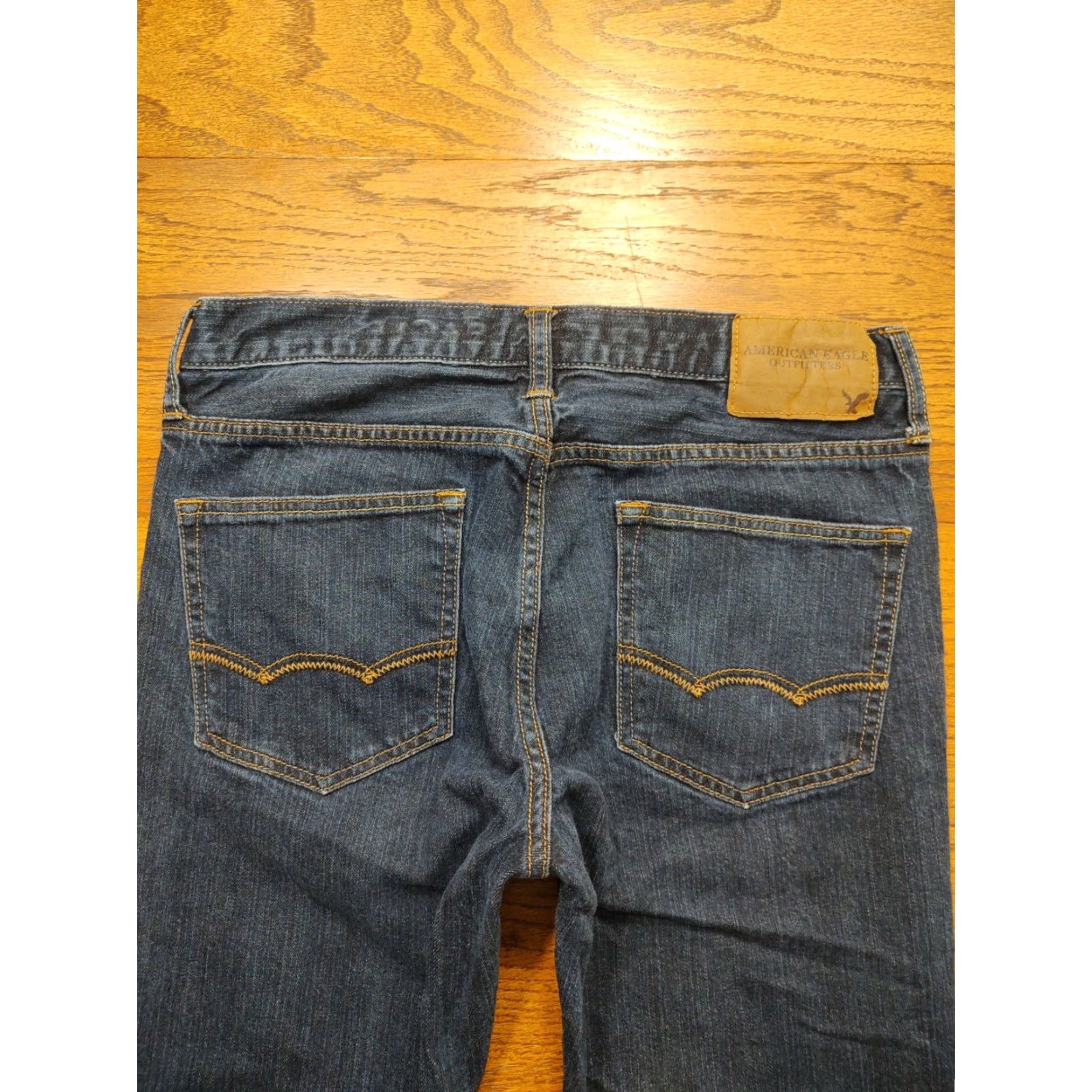 American Eagle Outfitters American Eagle Jeans Mens 31x30 Dark Blue Denim Slim Skinny Measurements Size US 31 - 3 Thumbnail