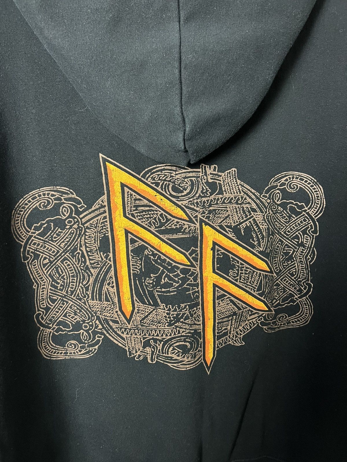 Band Tees × Vintage Rare Vintage Amon Amarth Zip Up Boxy HoodieBig Logo FF Size US L / EU 52-54 / 3 - 8 Thumbnail