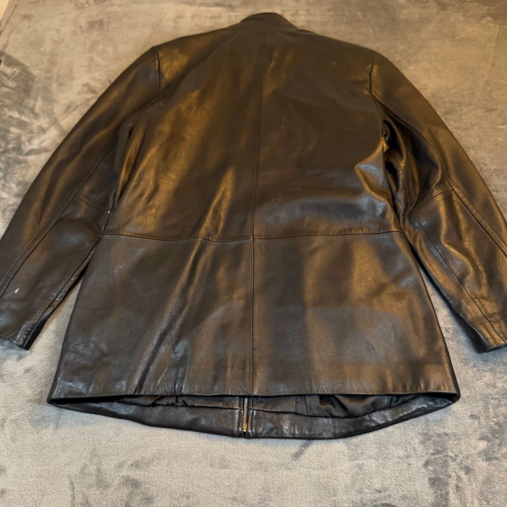 Worthington VINTAGE Worthington Black Genuine Lambskin Leather Full Zip Jacket Womens Size Large Size L / US 10 / IT 46 - 5 Thumbnail
