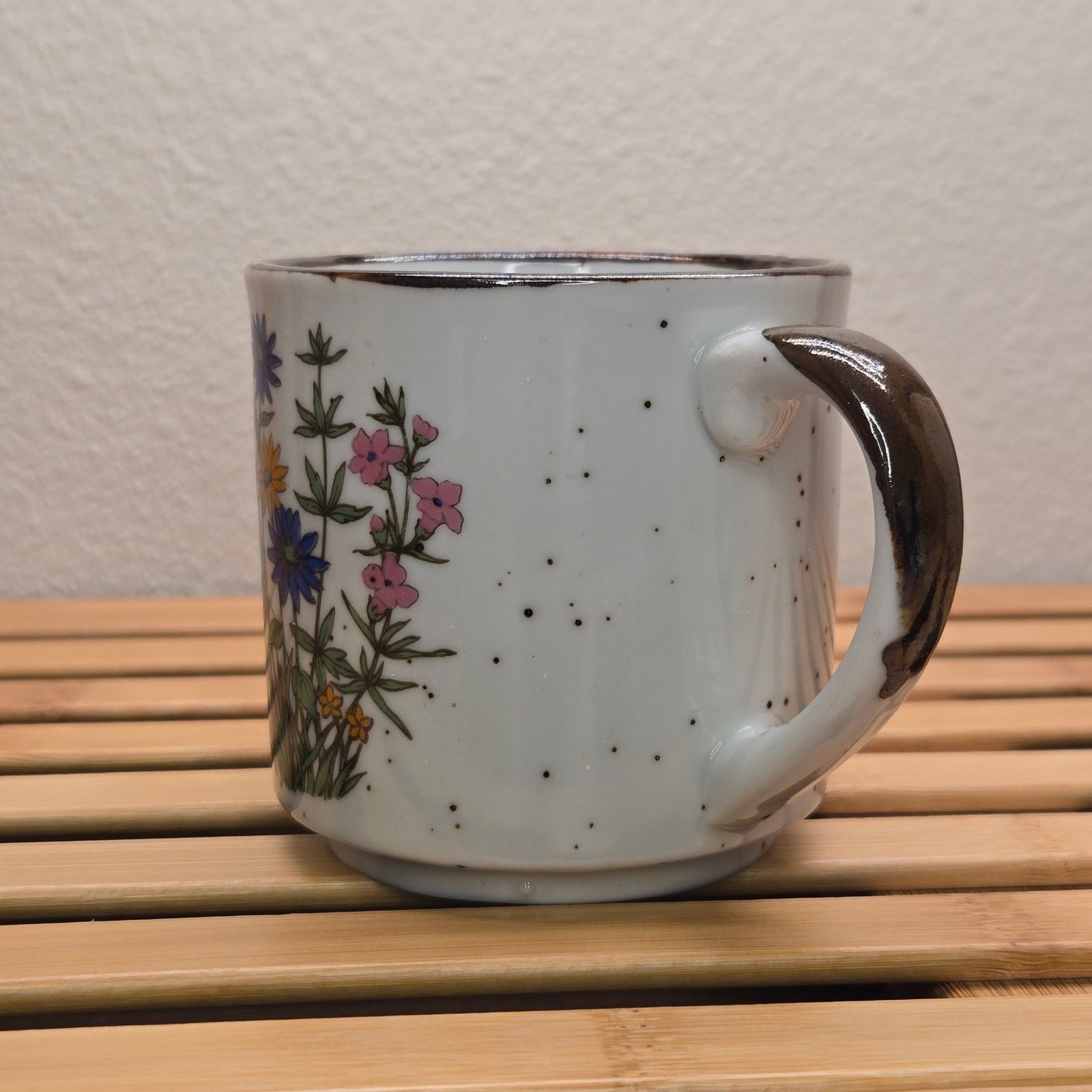 Vintage Vintage Japan Speckled Stoneware Wildflower Coffee Mug Size ONE SIZE - 13 Thumbnail