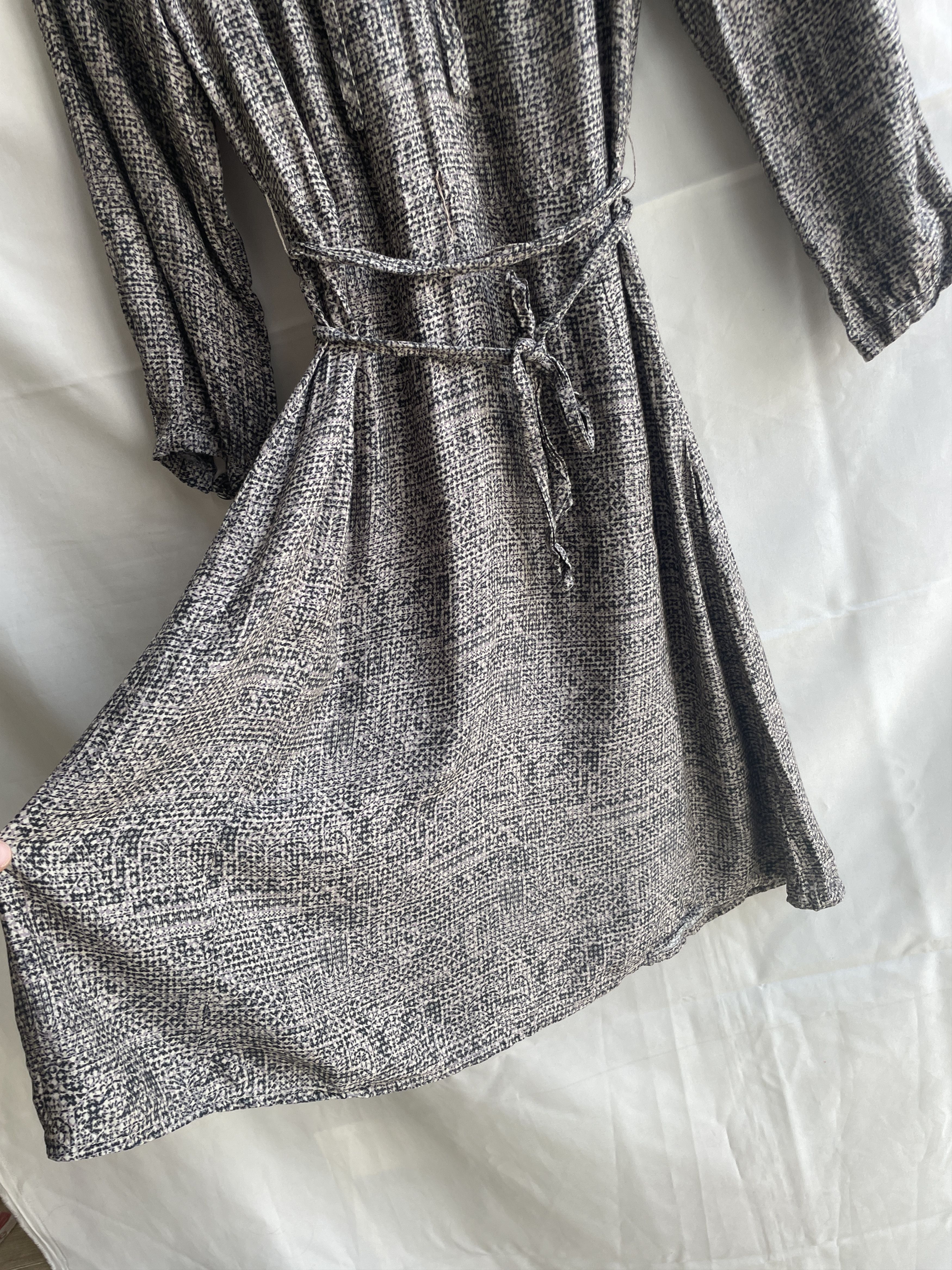 Other Brora Viscose Silk Blend Textured Print Belted Midi Dress Size M / US 6-8 / IT 42-44 - 7 Thumbnail