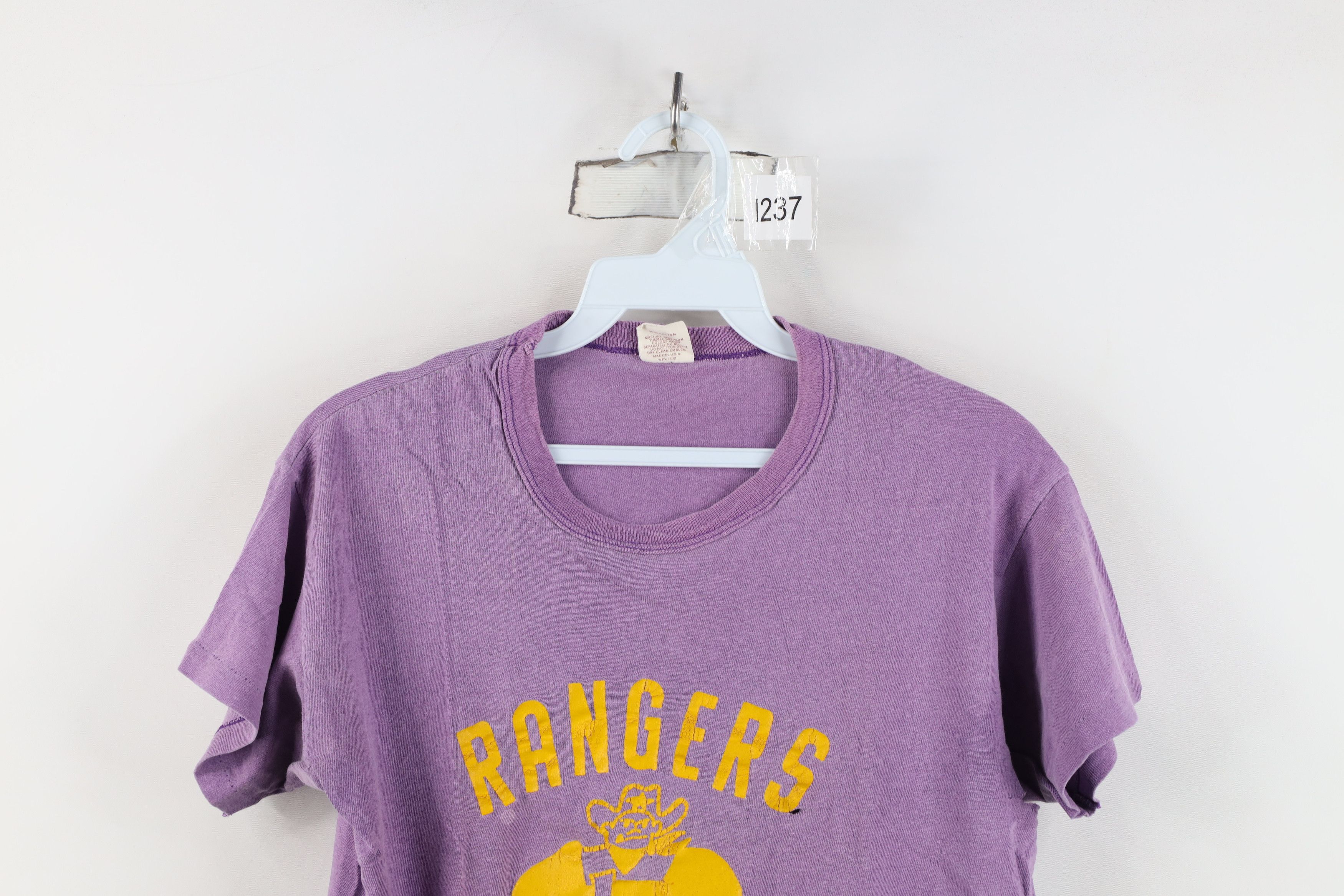 Russell Athletic Vintage 70s Russell Athletic Rangers T-Shirt Purple USA Size L / US 10 / IT 46 - 2 Thumbnail