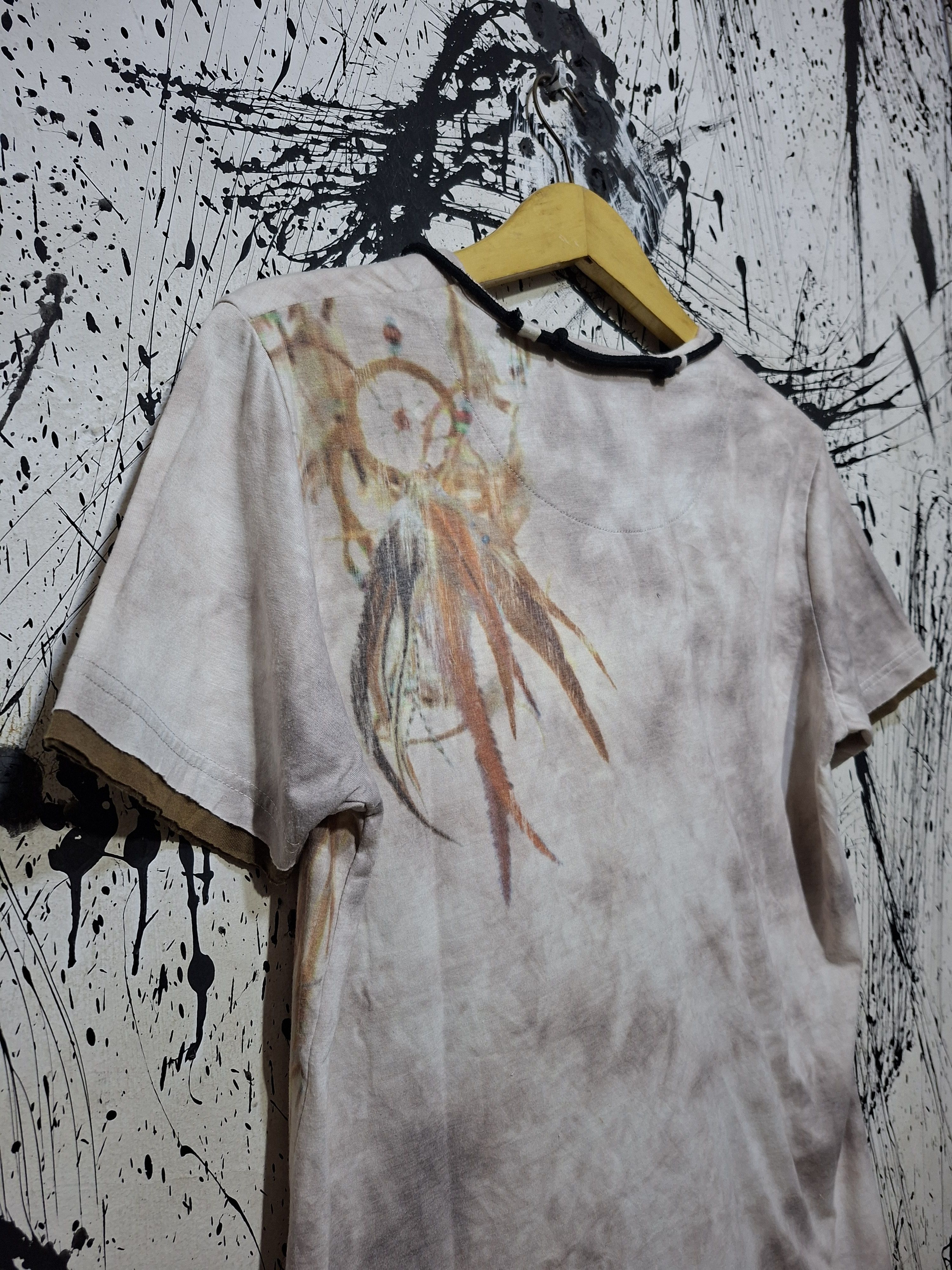 Japanese Brand L.G.B STYLE BY SEMANTIC DESIGN FEATHER SKULL T-SHIRT Size US L / EU 52-54 / 3 - 5 Thumbnail