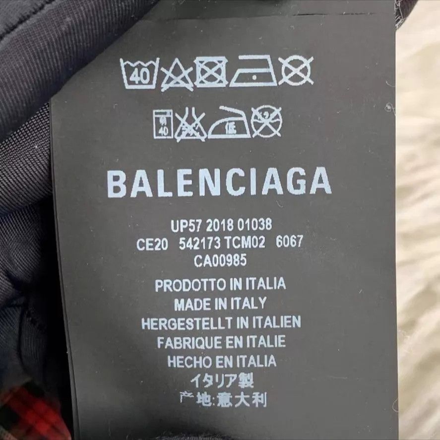 Balenciaga Balenciaga Check Shirt Red Green Size 41 Size US M / EU 48-50 / 2 - 3 Thumbnail