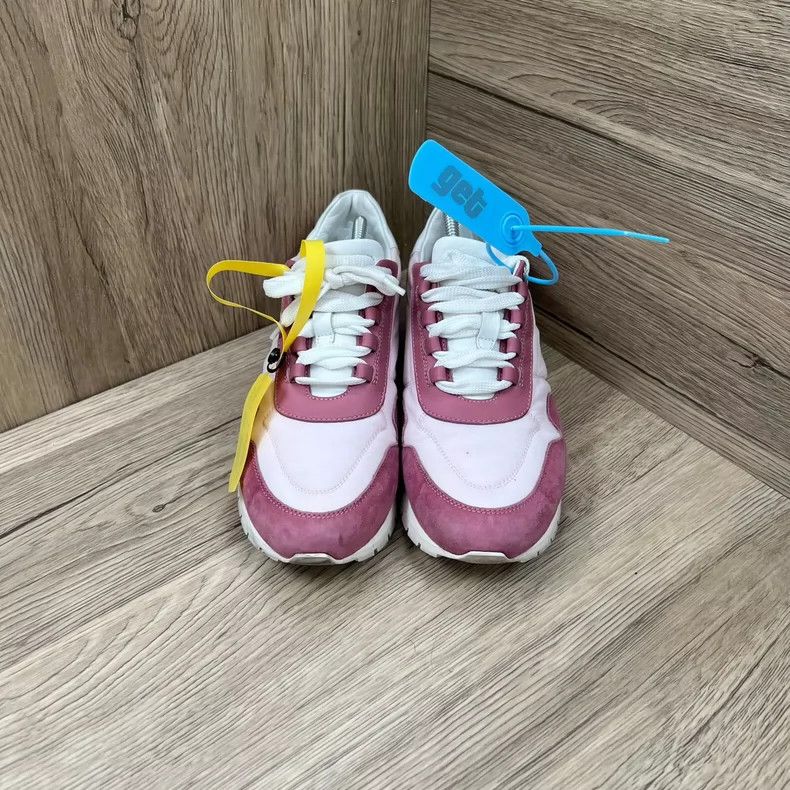 Loro Piana LORO PIANA Pink suede patchwork sneakers Size US 6 / IT 36 - 1 Thumbnail