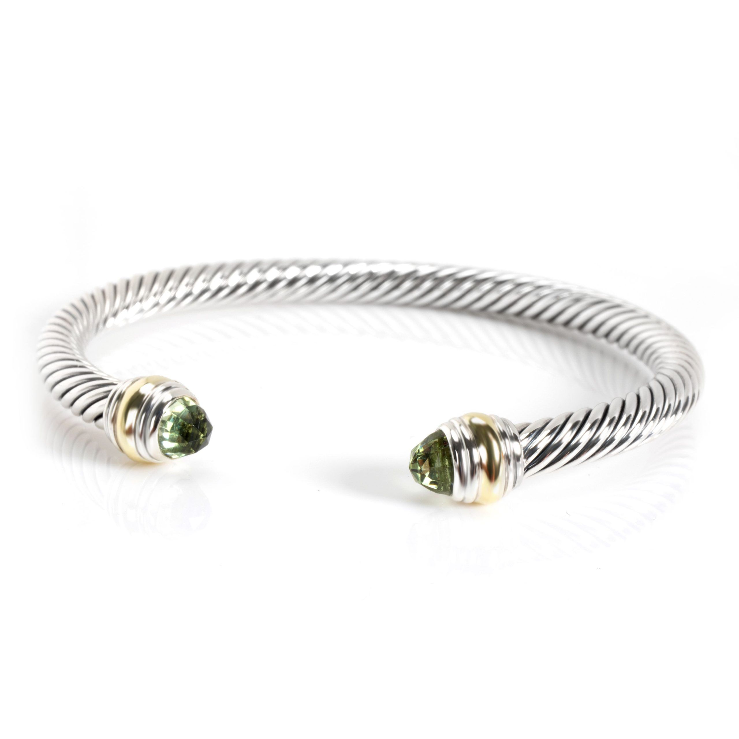 image of David Yurman Cable Prasiolite Bracelet In 14K Yellow Gold & Sterling Silver, Women's
