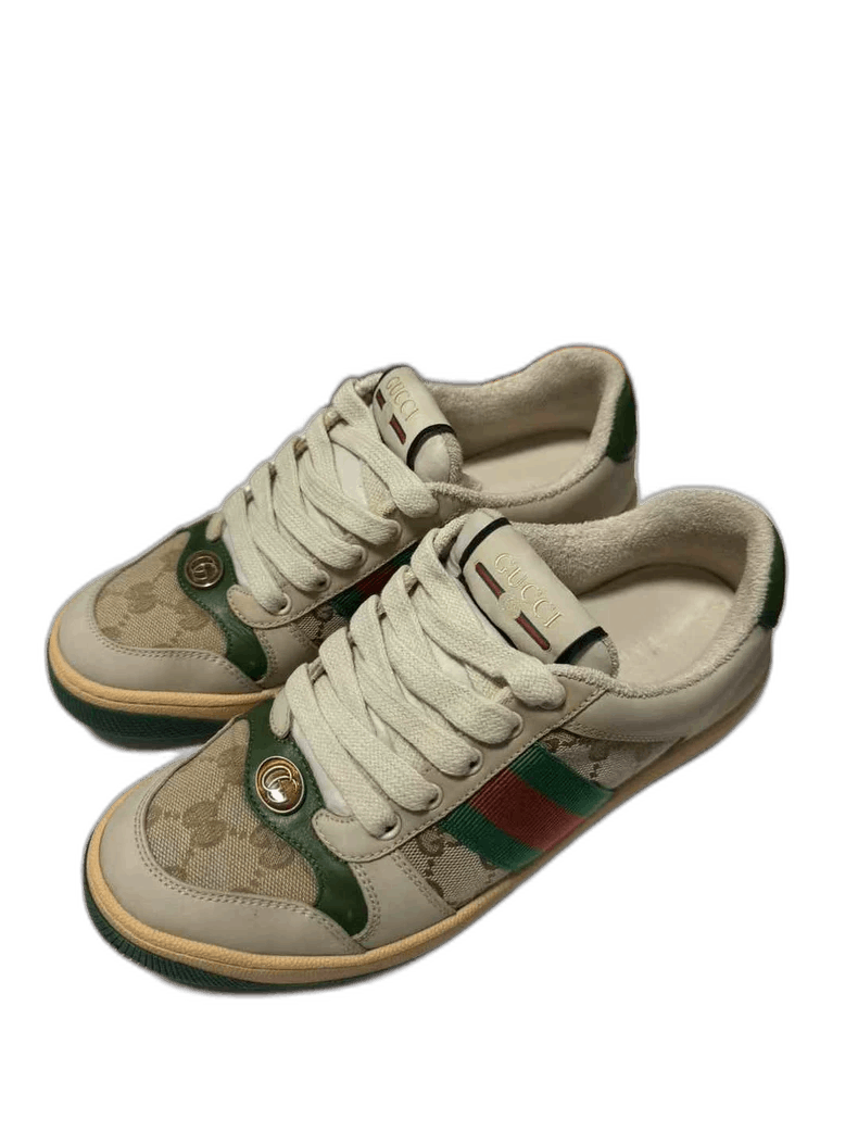 Gucci GUCCI Screener Women's Leather Sneakers Size 37.5 Size US 8 / IT 38 - 1 Thumbnail
