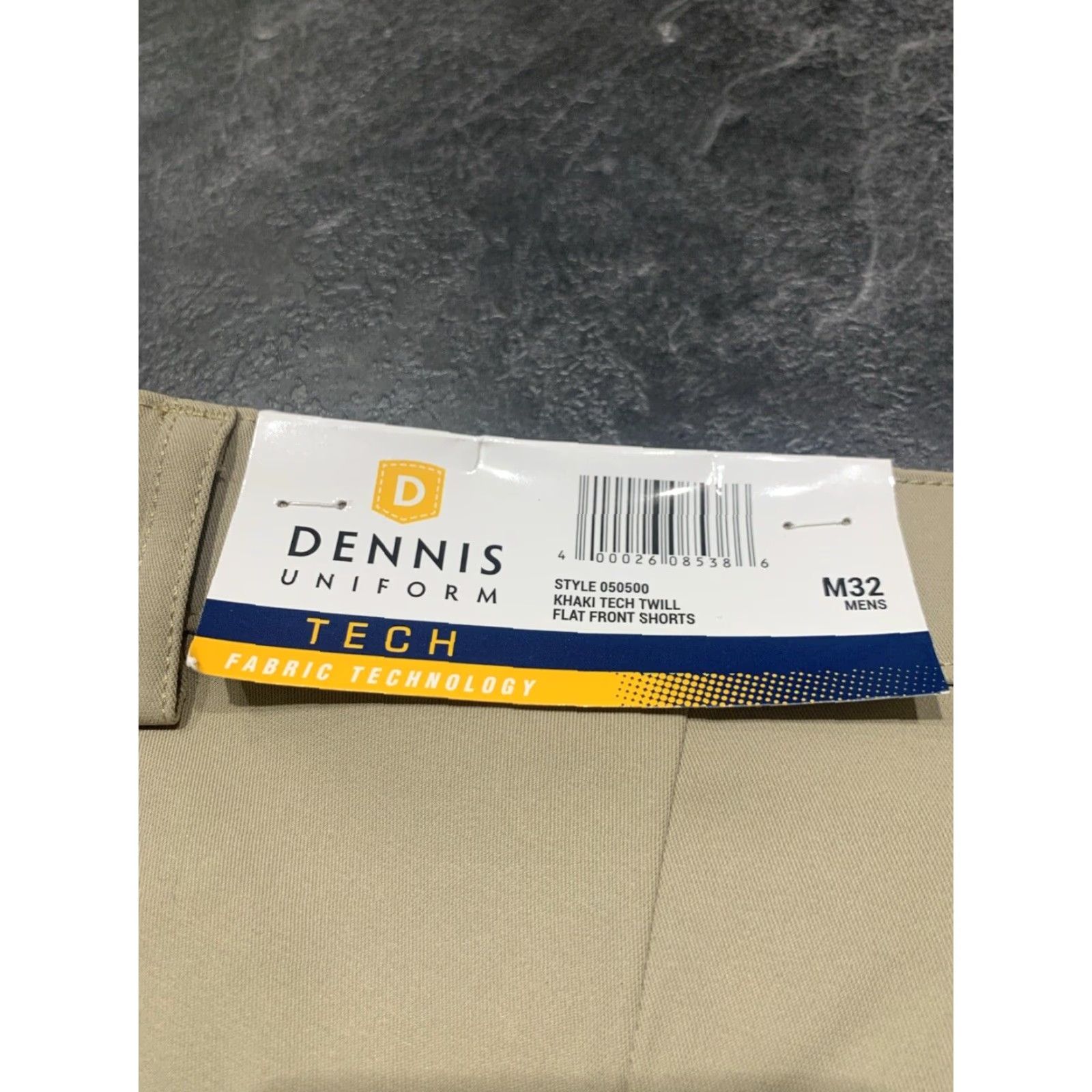 Vintage DENNIS Uniform Men’s Khaki Shorts Sz 32 Polyester Tech Regular Men Casual 32 Beige Chino Polyester Size US 32 / EU 48 - 3 Thumbnail