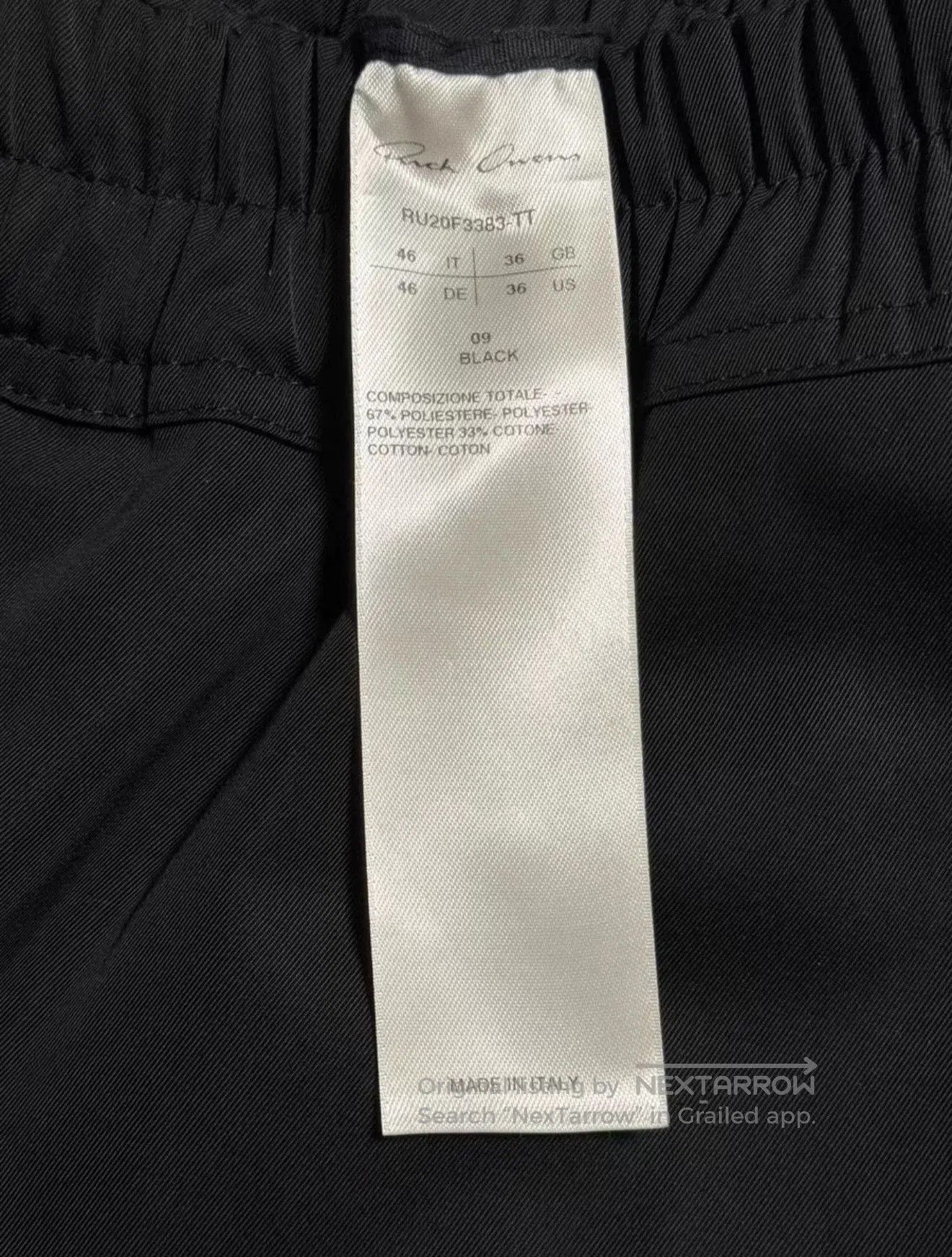 Rick Owens Rick Owens Black Mainline Shorts. Size US 30 / EU 46 - 3 Thumbnail