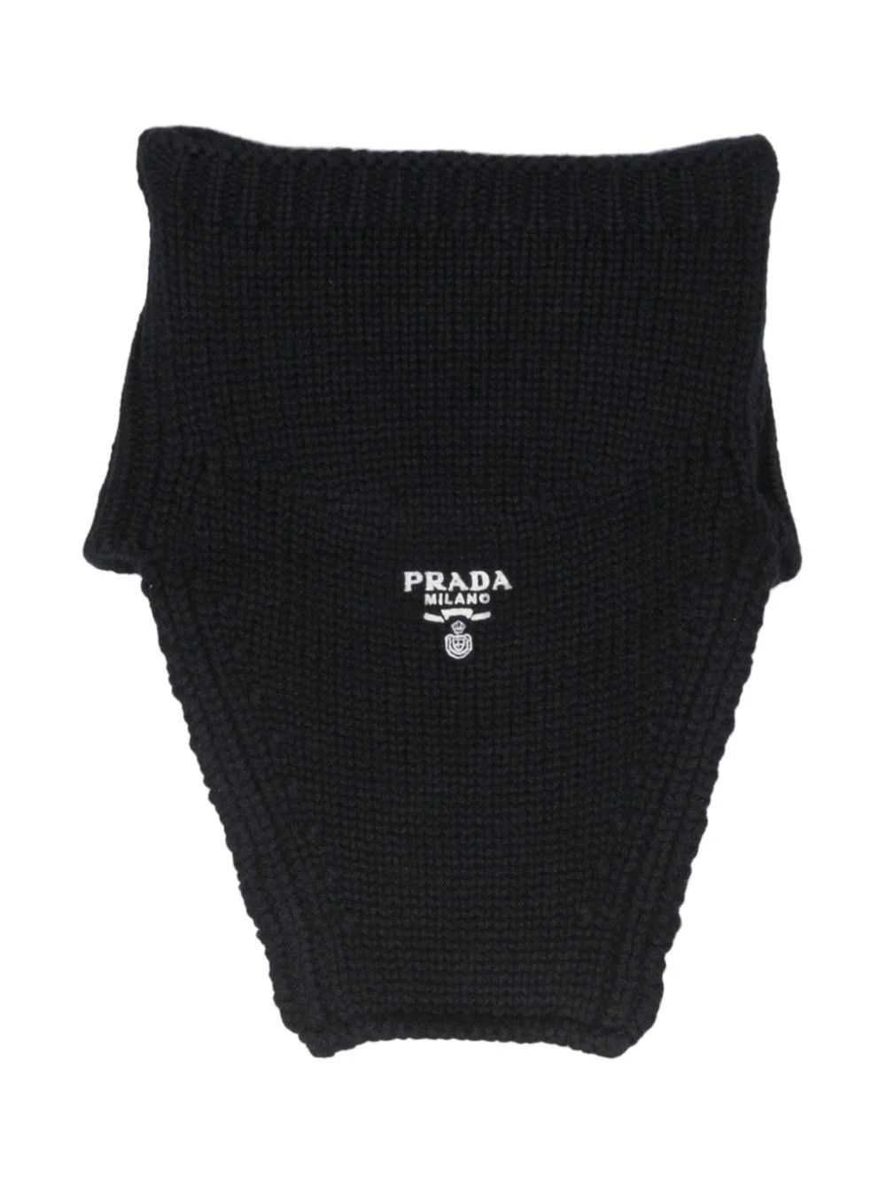 Prada PRADA Cashmere Dickey Navy Scarf Snood Neck Warmer Size ONE SIZE - 1 Thumbnail