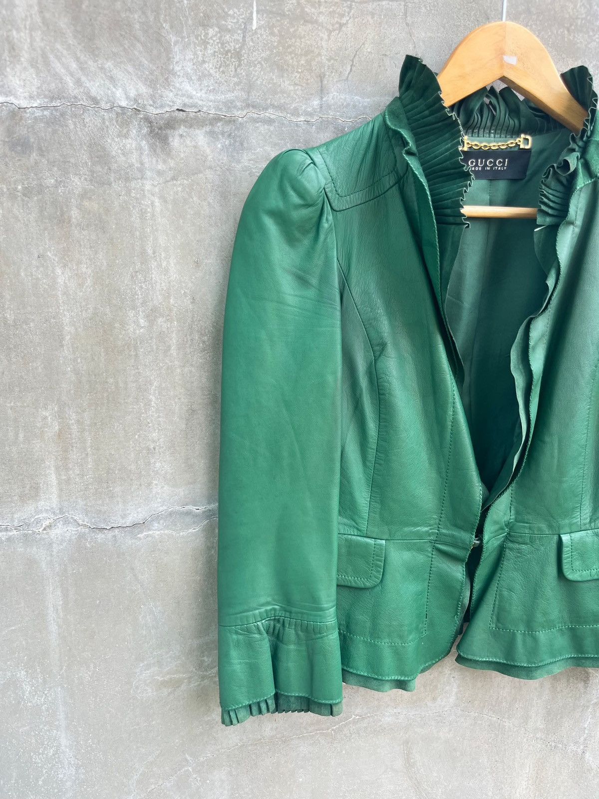 Gucci Leather Evening Jacket Size S / US 4 / IT 40 - 3 Thumbnail