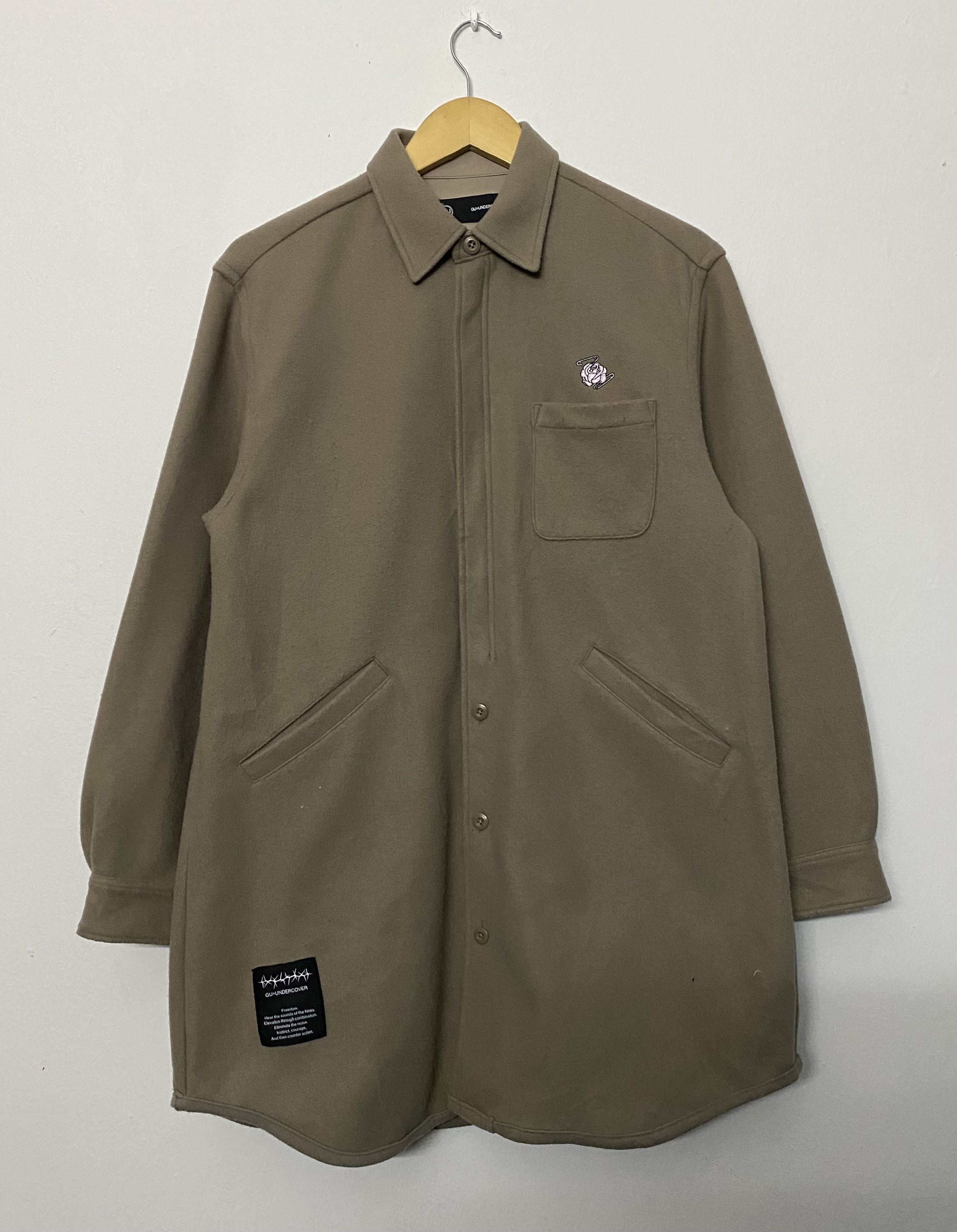 GU × Undercover GU x UNDERCOVER Rose Embroidered Shirt Jacket Size US S / EU 44-46 / 1 - 1 Thumbnail