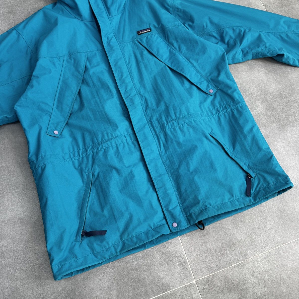 Patagonia Vintage Patagonia Nylon Storm Coat Jacket 90s Blue Size XL Size US XL / EU 56 / 4 - 3 Thumbnail
