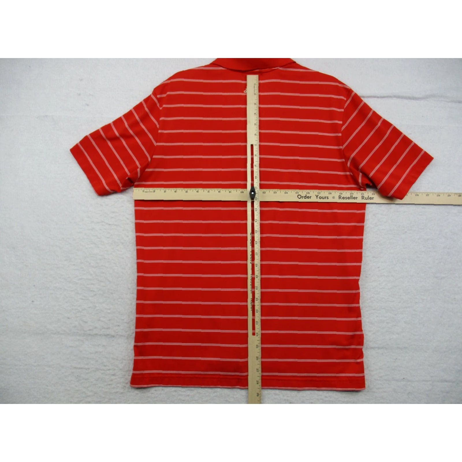 Adidas ADIDAS Polo Golf Shirt L Red White Stripe Pure Motion Cool Max Men's Polo Shirt Size US L / EU 52-54 / 3 - 5 Thumbnail