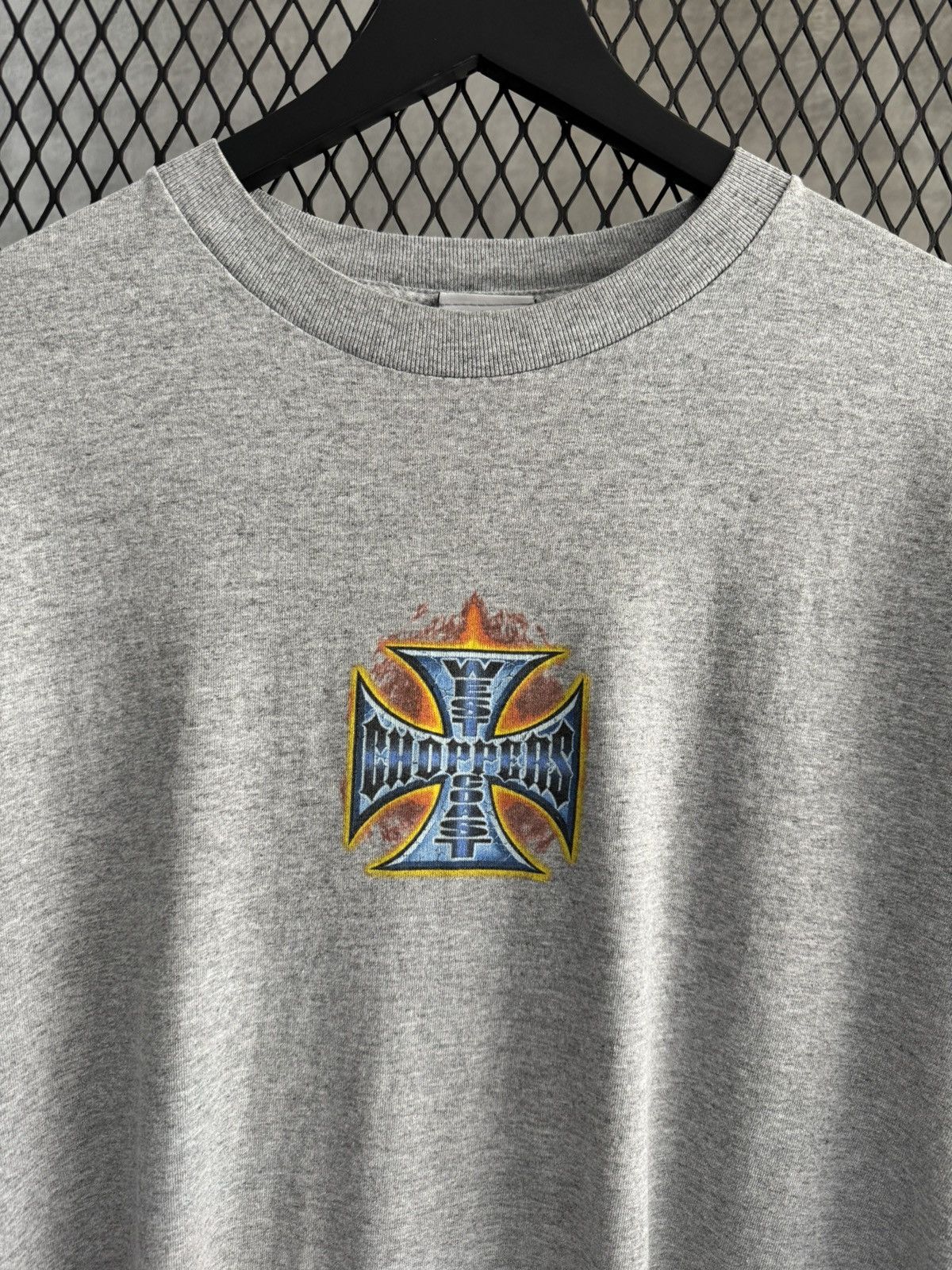 West Coast Choppers Vintage 2000s West Coast Choppers Chrome Flames Tee Size US XL / EU 56 / 4 - 2 Thumbnail