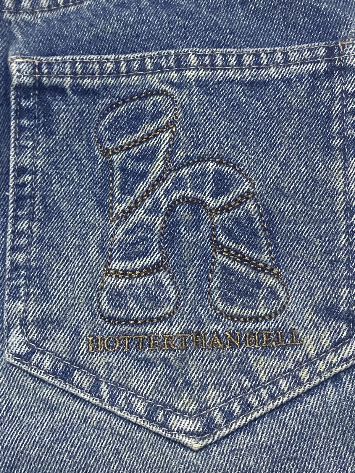 Japanese Brand Hotter Than Hell Wide Leg Zip Panel Jeans Super Statement Size US 30 / EU 46 - 12 Thumbnail