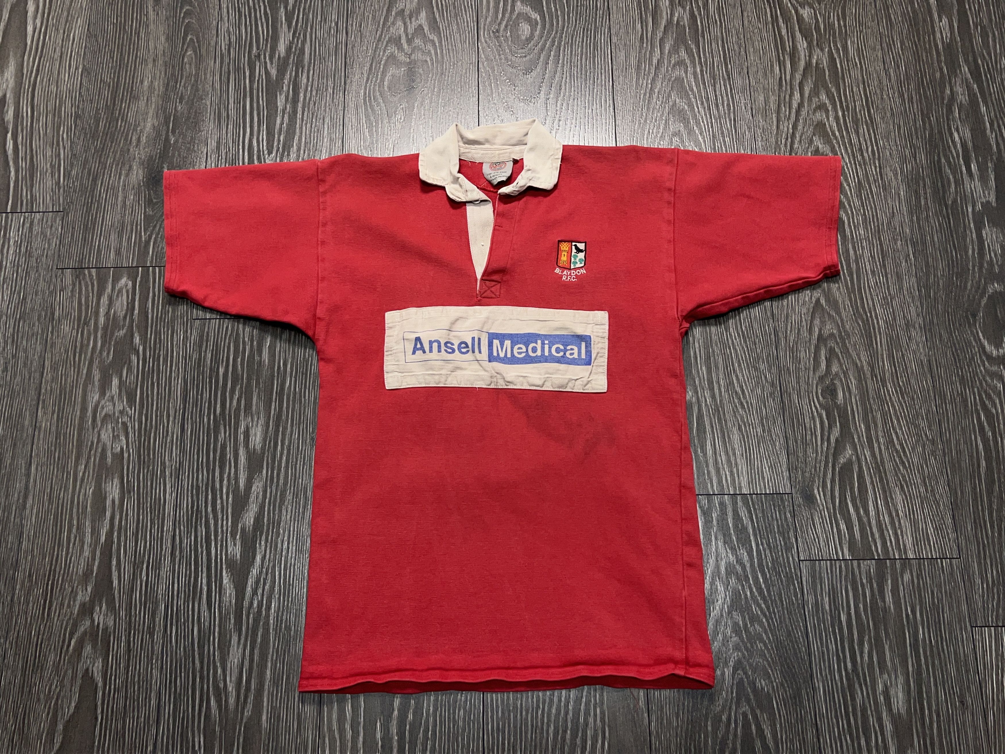 Vintage Blaydon RFC Rugby T Shirt Jersey Red Made in UK Size 40 M Size US M / EU 48-50 / 2 - 1 Thumbnail