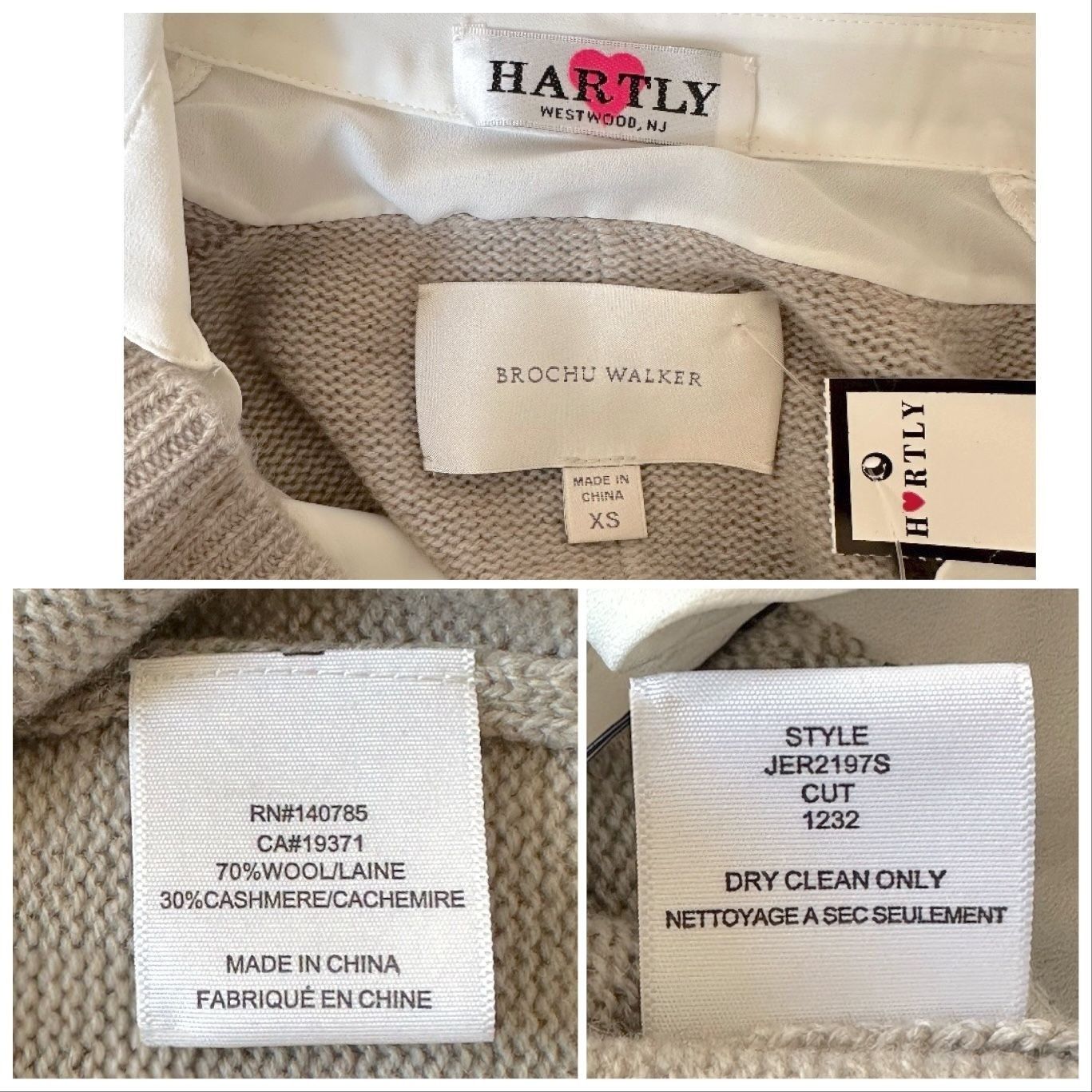 Brochu Walker Brochu Walker Striped V Neck Layered Pullover Sweater. Size Size XS / US 0-2 / IT 36-38 - 6 Thumbnail
