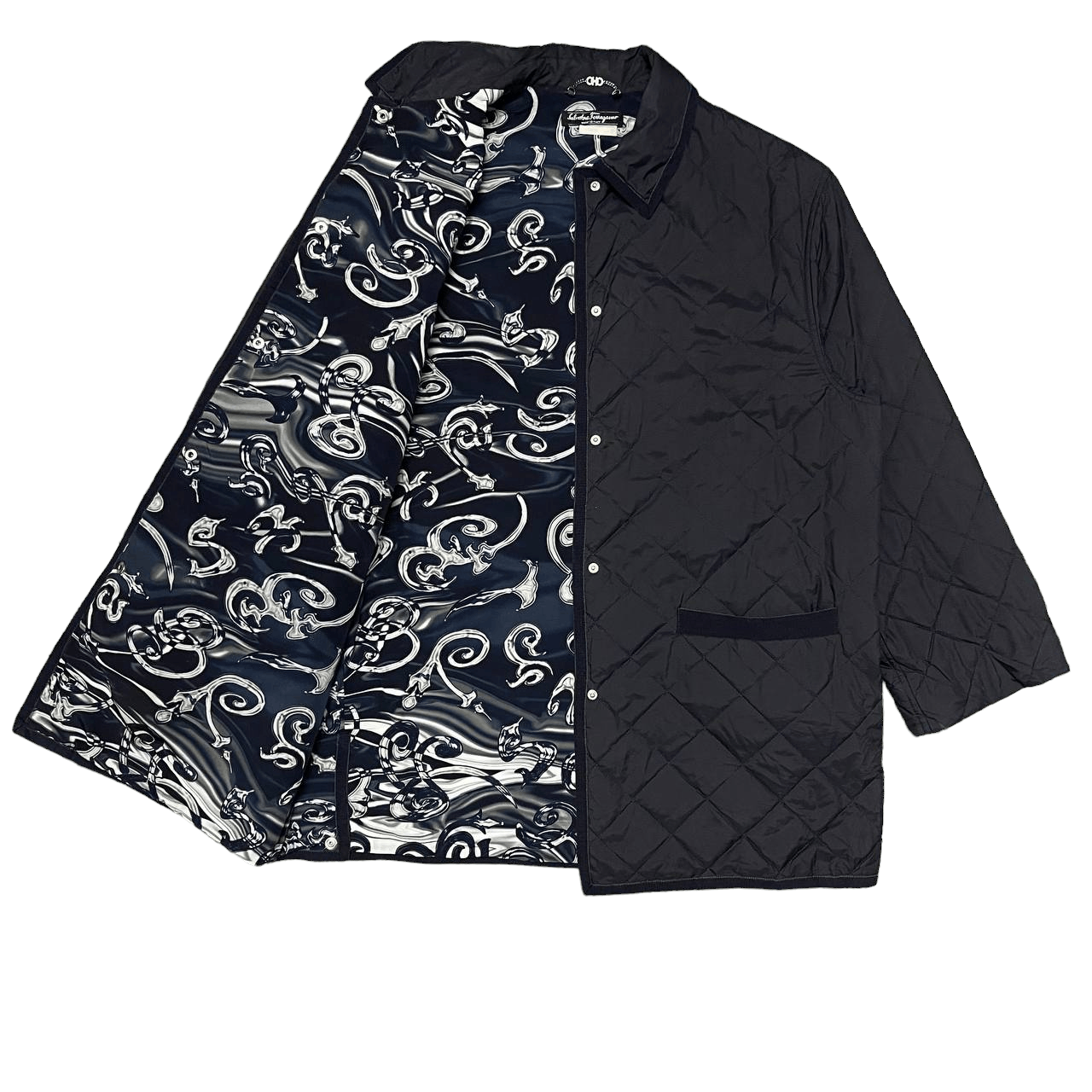 Salvatore Ferragamo Vintage Salvatore Ferragamo Quilted Jacket Made in Italy Size US M / EU 48-50 / 2 - 1 Thumbnail