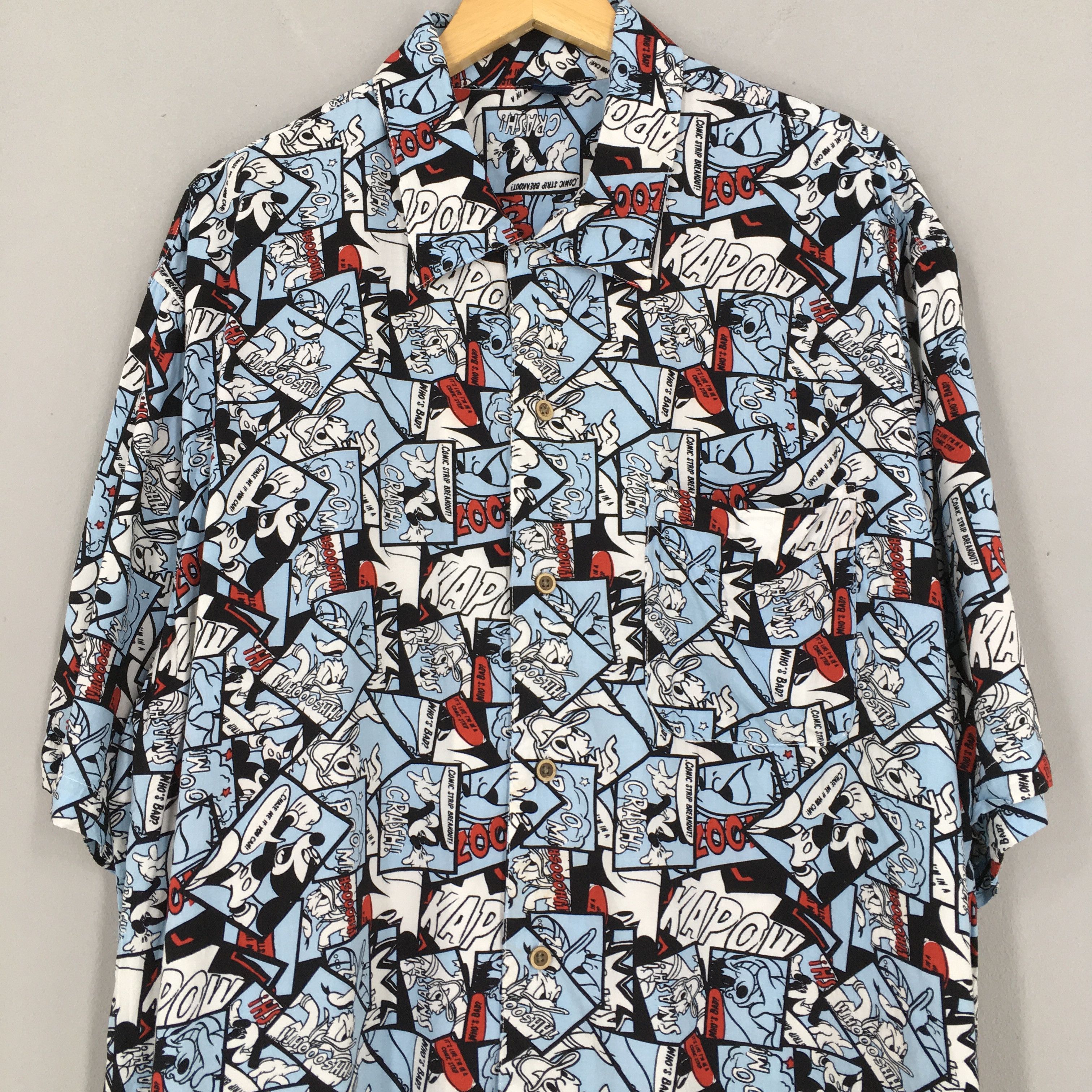 Disney × Mickey Mouse Vintage Mickey Mouse Disney Hawaii Rayon Shirt Men 3Xlarge Size US XXL / EU 58 / 5 - 2 Thumbnail