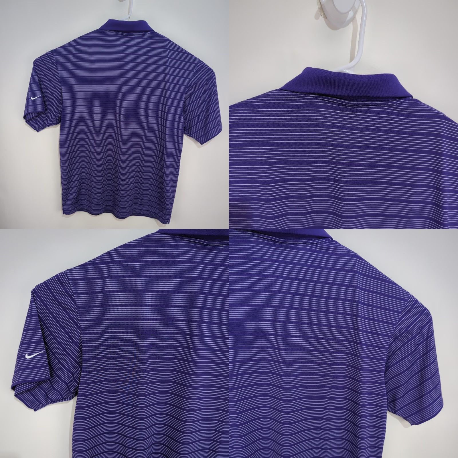 Nike Nike Golf Polo Shirt Mens Dri-Fit Short Sleeve Purple Striped M 274038 Size US M / EU 48-50 / 2 - 8 Thumbnail