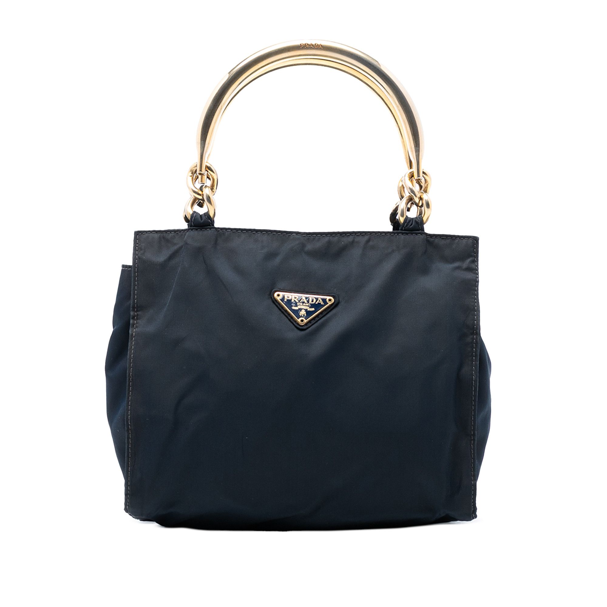 Prada Prada Tessuto Metal Handle Bag Size ONE SIZE - 1 Thumbnail