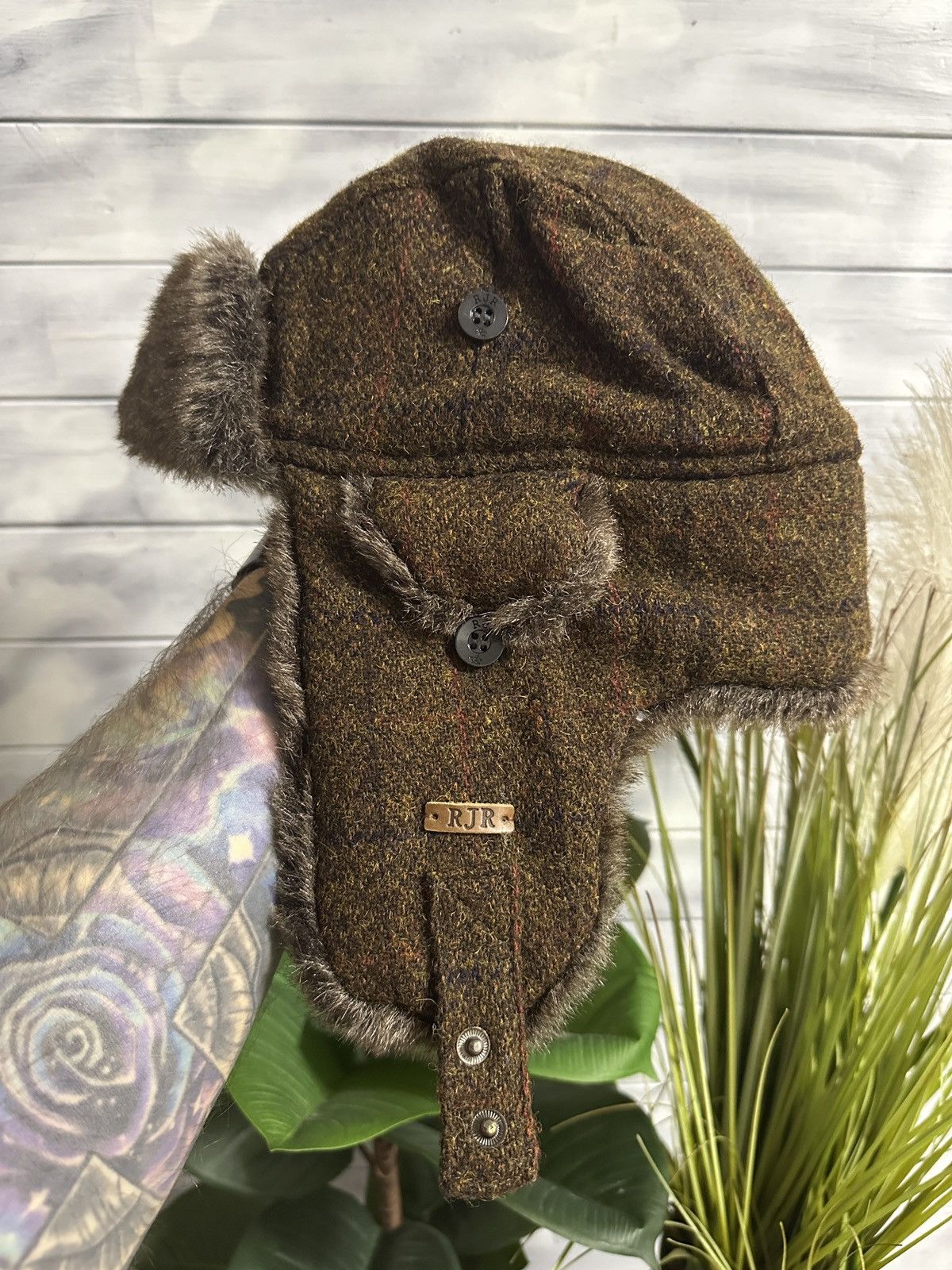 Harris Tweed Rare Hat Harris Tweed Fair Fur Fuzzi Style Y2K Size ONE SIZE - 1 Thumbnail
