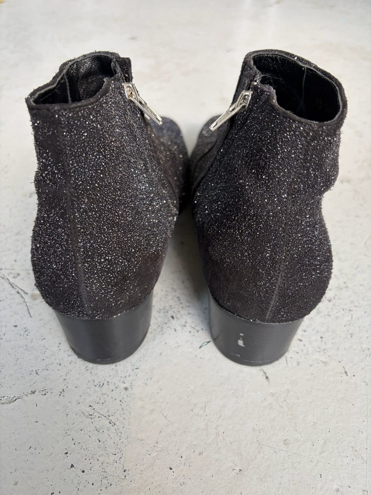 Saint Laurent Paris Saint Laurent Paris AW13 Black Glitter Ankle Boots Size US 9.5 / EU 42-43 - 4 Thumbnail