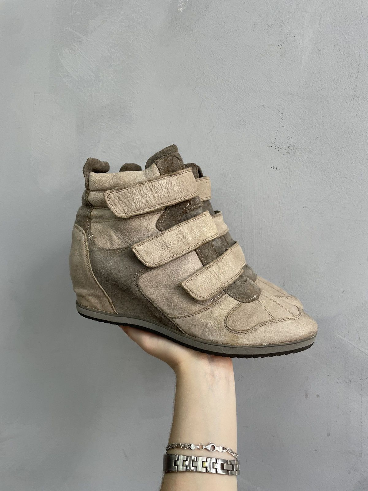 Geox Heel leather boots Isabel Marant style wedge sneakers y2k Size US 9 / IT 39 - 3 Thumbnail