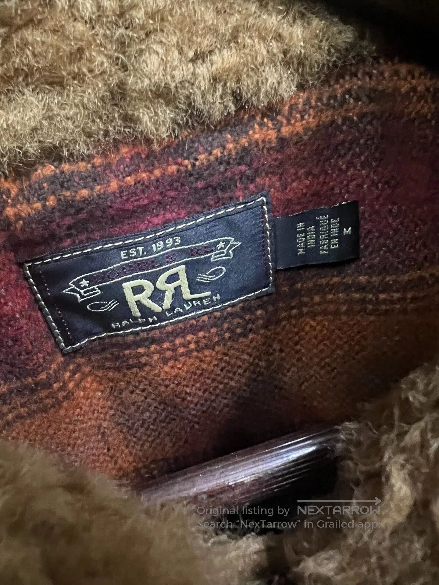 RRL Ralph Lauren RRL Shearling Brown Jacket with Fur Collar. Size US M / EU 48-50 / 2 - 2 Thumbnail