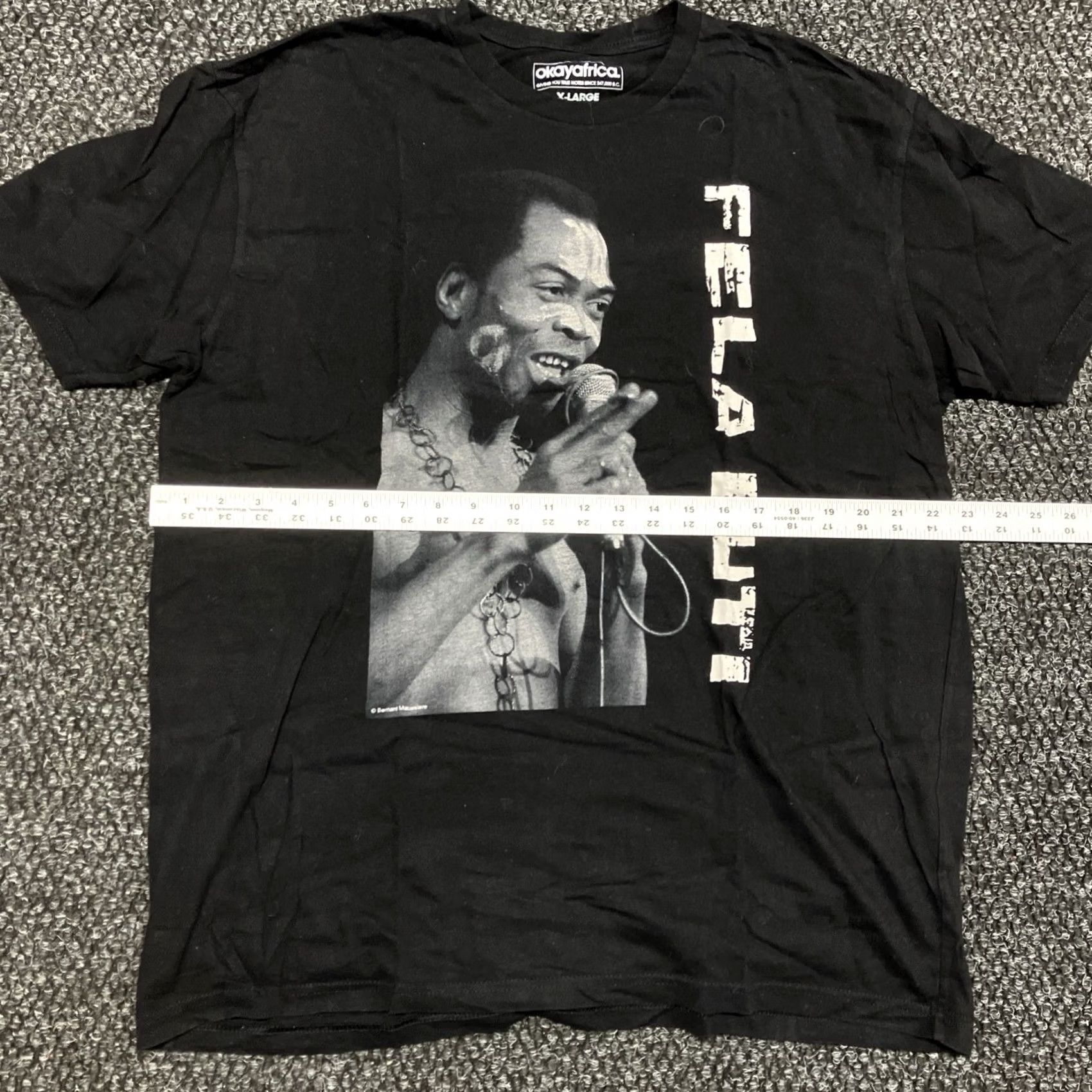 Vintage VINTAGE Fela Kuti Bernard Matussiere Concert Image T Shirt XL Men Black Short Sleeve Shirt Mens XL Size US XL / EU 56 / 4 - 5 Thumbnail