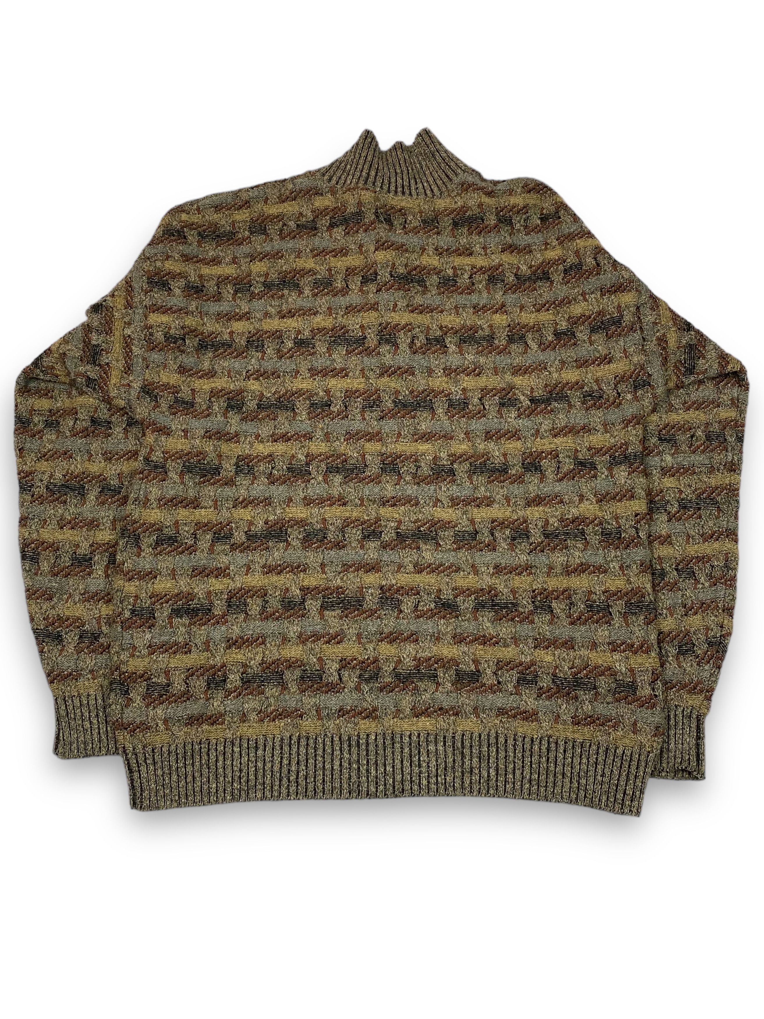Vintage 90s Vintage TSR Made In USA Cable Knit Multi Sweater M716 Size US XL / EU 56 / 4 - 6 Thumbnail