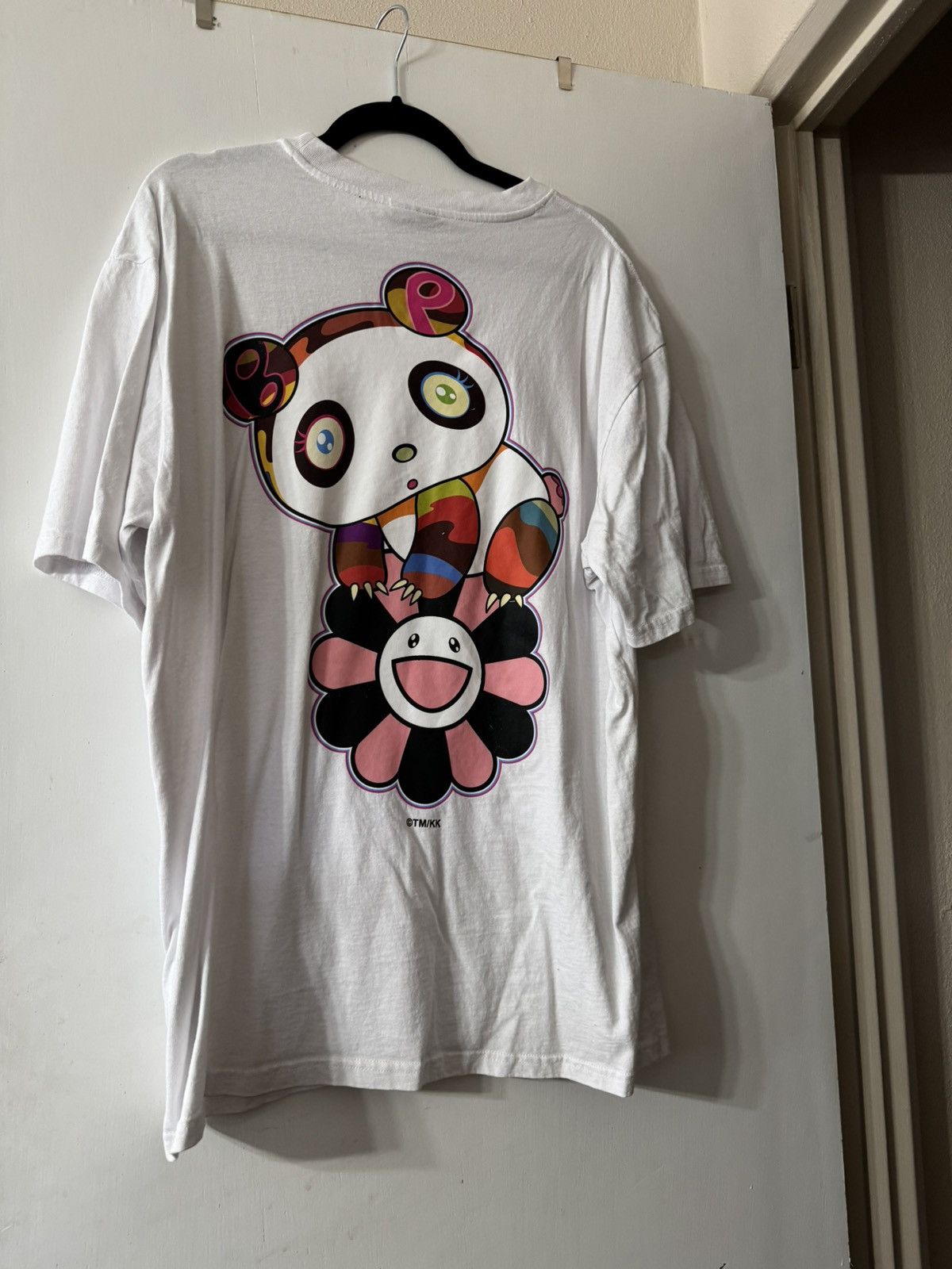 Takashi Murakami White Black Pink Takeshi Murakami Flower Graphic T-Shirt. Size US XXL / EU 58 / 5 - 5 Thumbnail