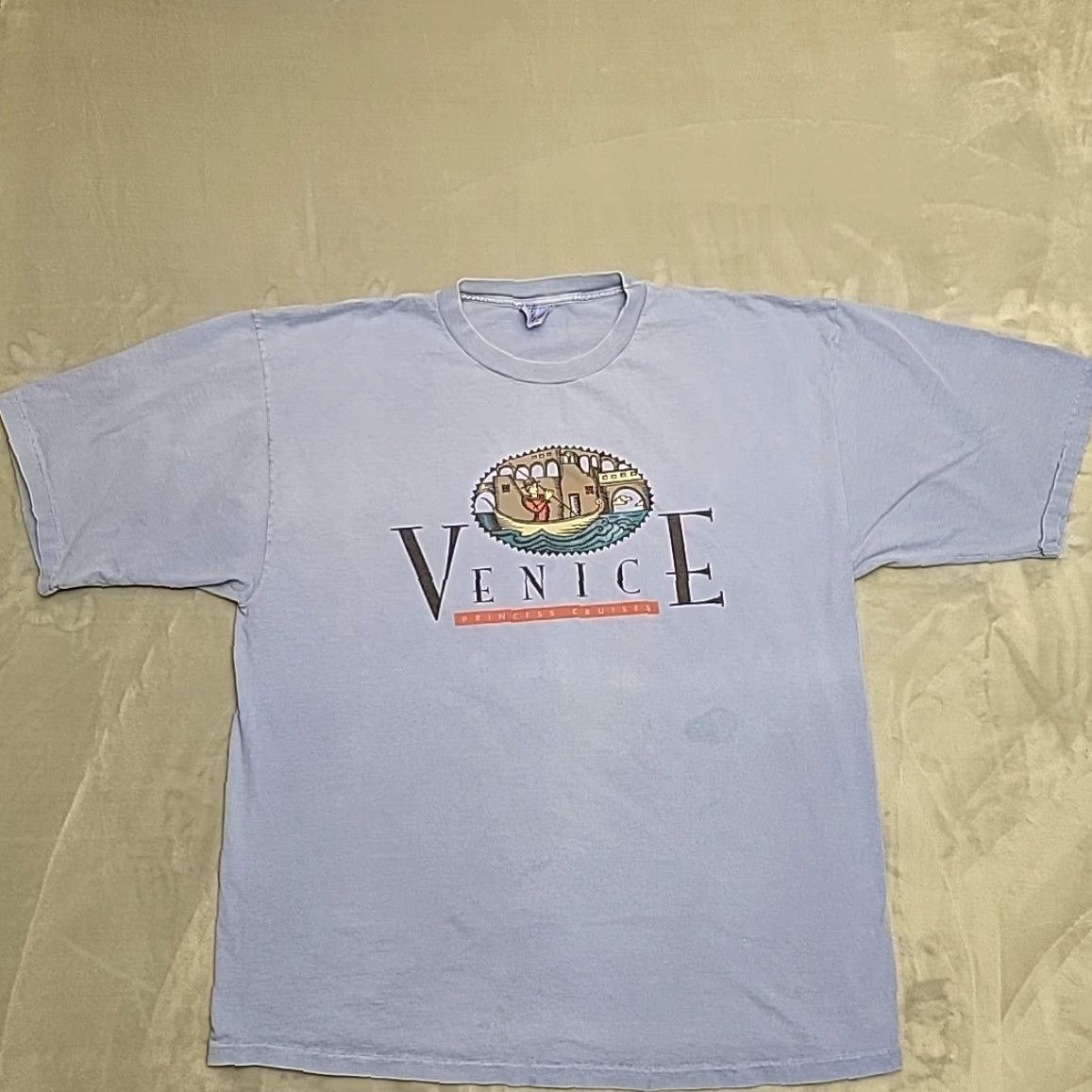 Vintage VTG Venice Princess Cruises Shirt Mens XL Blue Made In USA Single Stitch Retro T Shirt Mens XL Blue Nautical, Outdoor, American Mens Retro T-Shirt Size US XL / EU 56 / 4 - 2 Thumbnail
