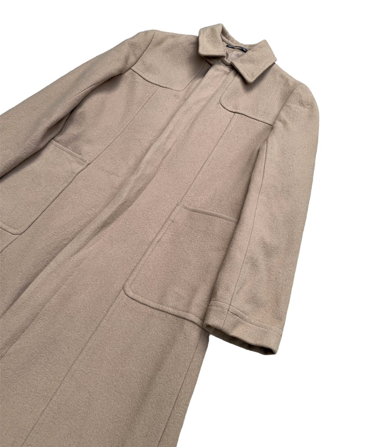 Japanese Brand × Vintage × Yohji Yamamoto Vintage Ined Yohji Yamamoto Wool Long Coat Size S / US 4 / IT 40 - 4 Thumbnail