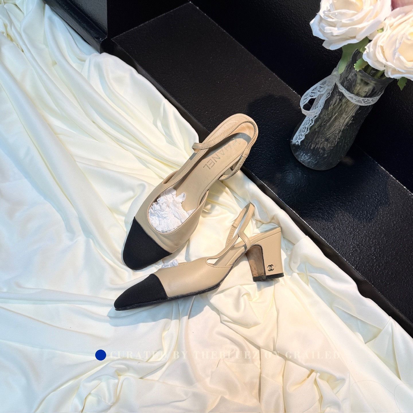 Chanel CHANEL Slingback Double C High Heels Size US 7 / IT 37 - 1 Thumbnail